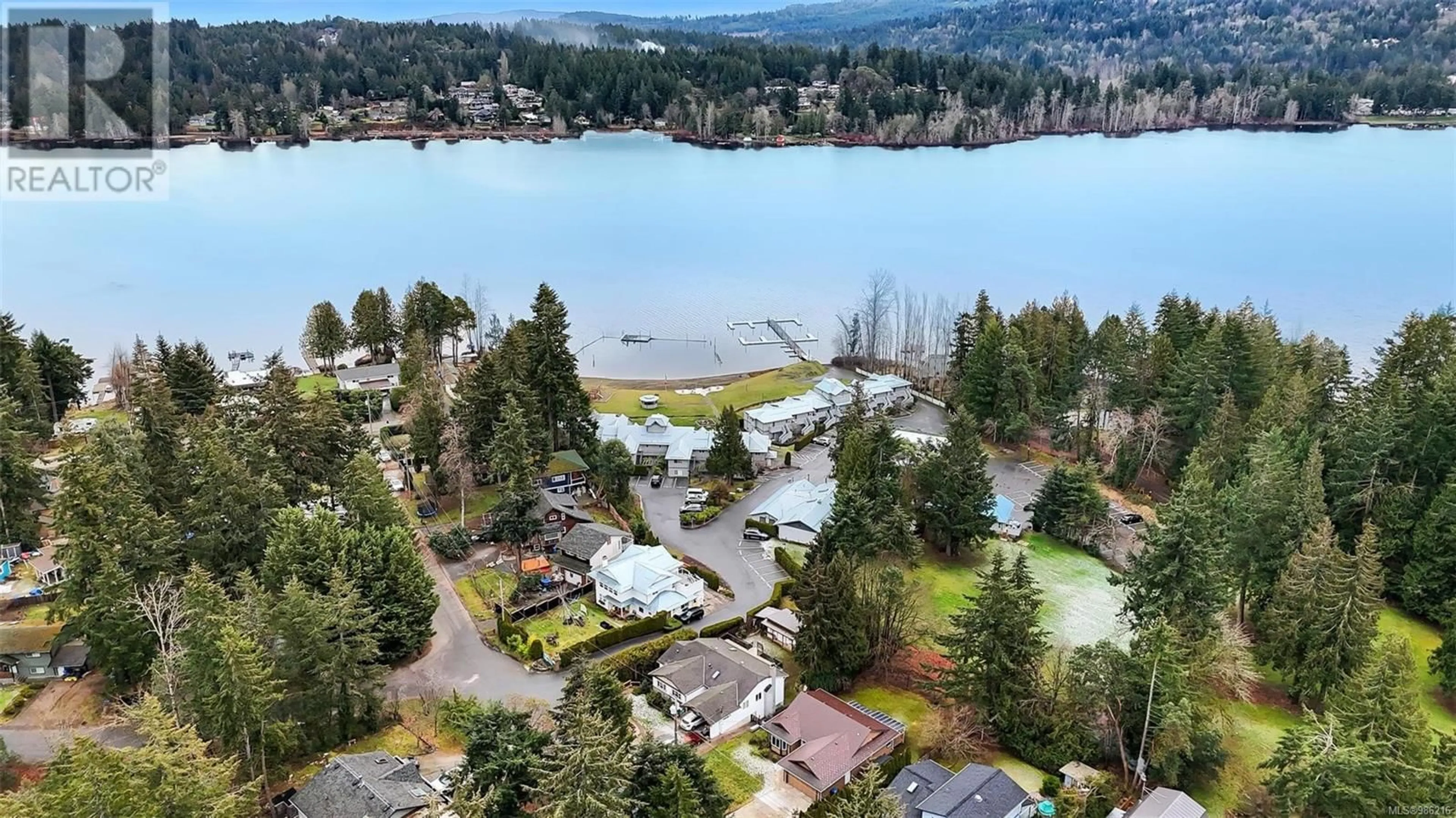 A pic from outside/outdoor area/front of a property/back of a property/a pic from drone, water/lake/river/ocean view for 2054 Widows Walk, Shawnigan Lake British Columbia V8H2G5