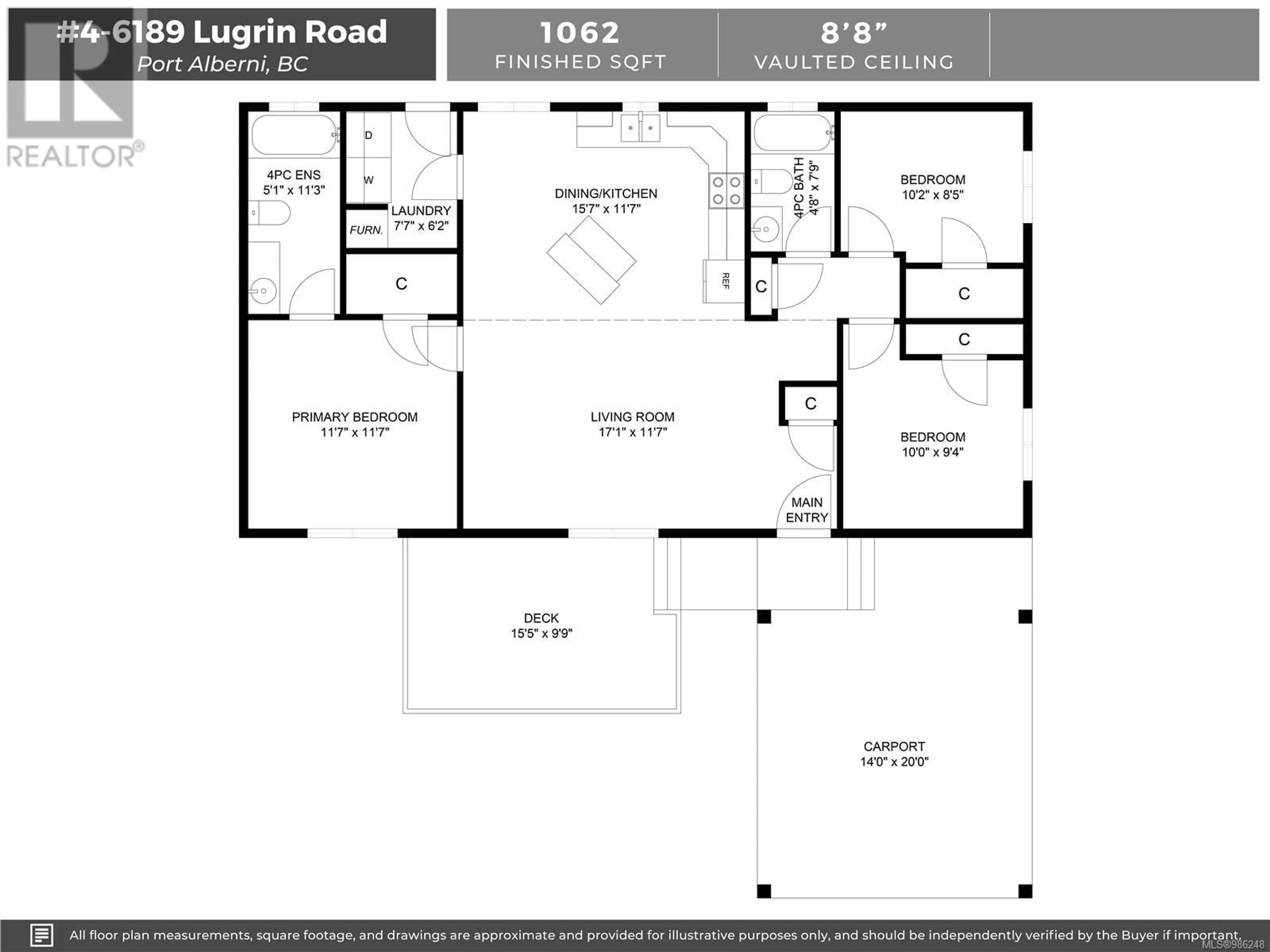 Floor plan for 4 6189 Lugrin Rd, Port Alberni British Columbia V9Y8G5