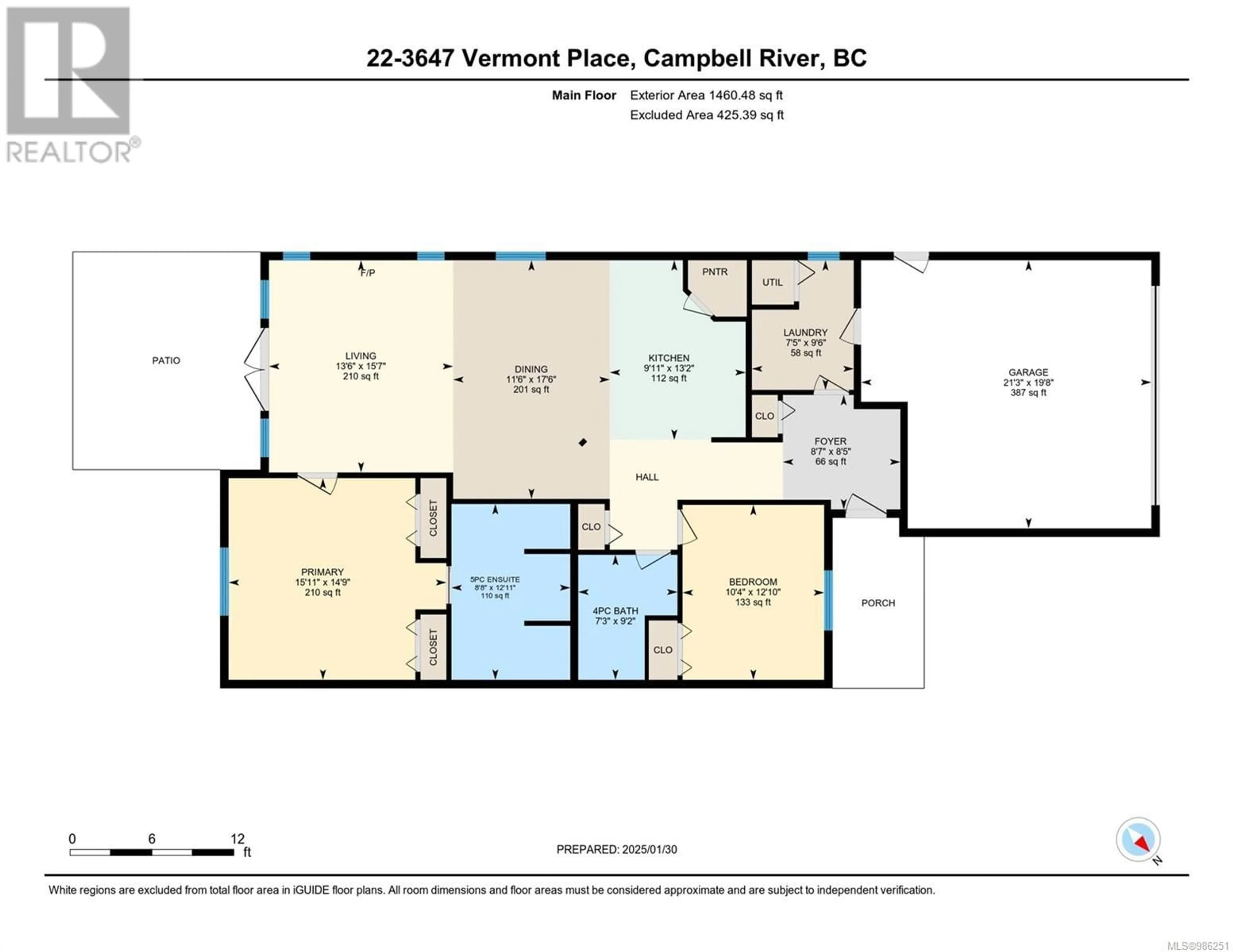 Floor plan for 22 - 3647 VERMONT PLACE, Campbell River British Columbia V9H0B9