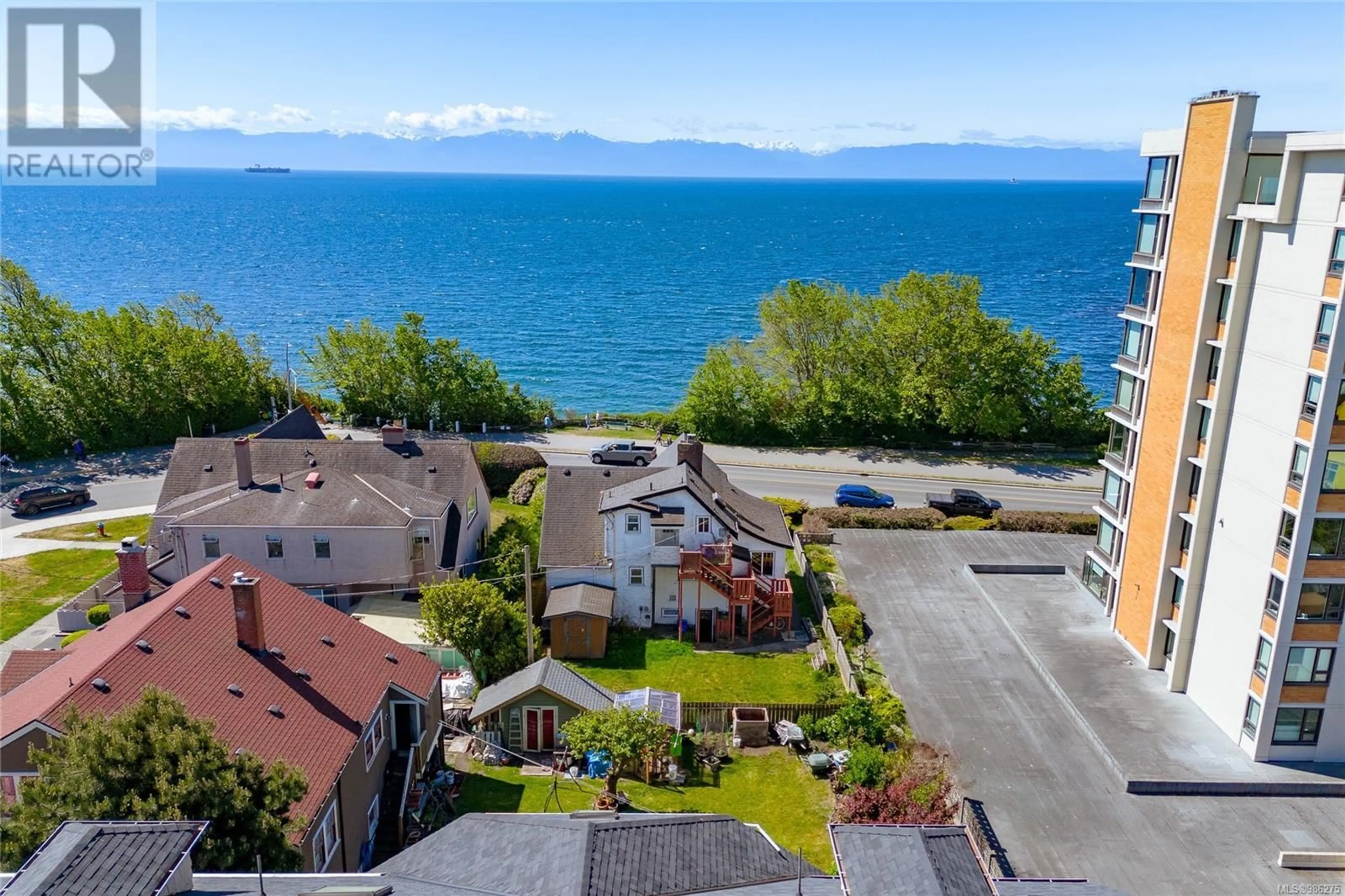 A pic from outside/outdoor area/front of a property/back of a property/a pic from drone, water/lake/river/ocean view for 690 DALLAS ROAD, Victoria British Columbia V8V1B7