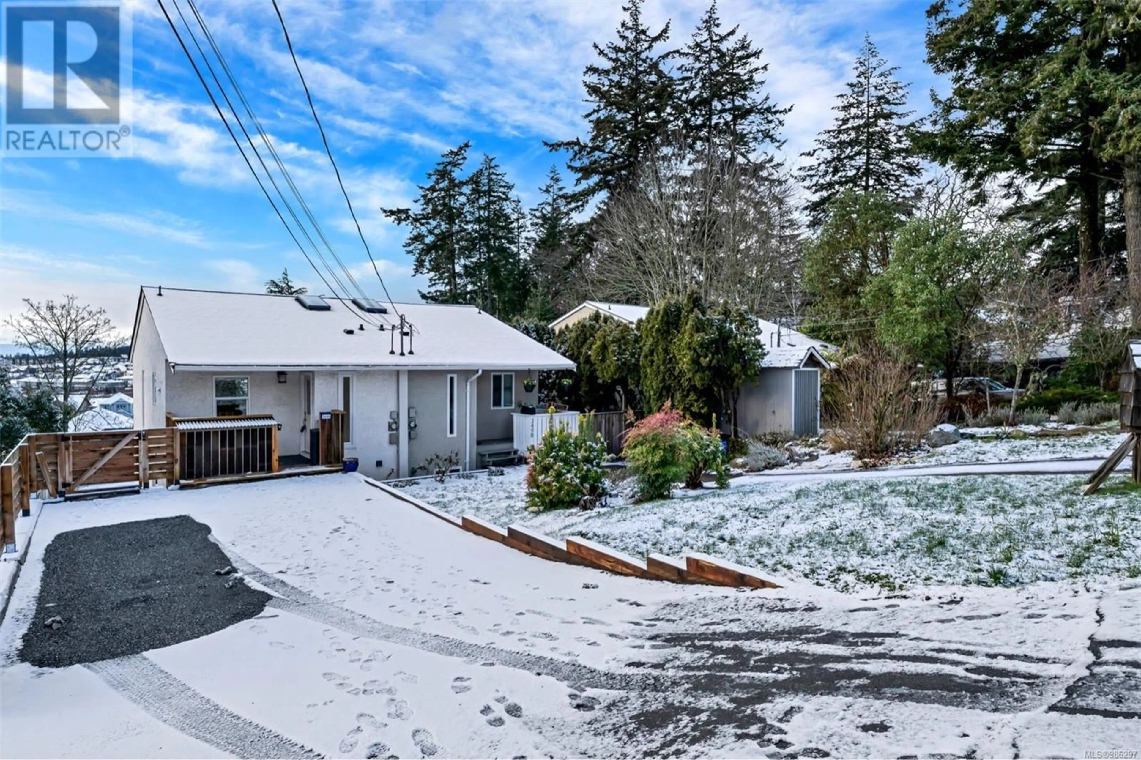 A pic from outside/outdoor area/front of a property/back of a property/a pic from drone, street for 349A Cotlow Rd, Colwood British Columbia V9C2E9