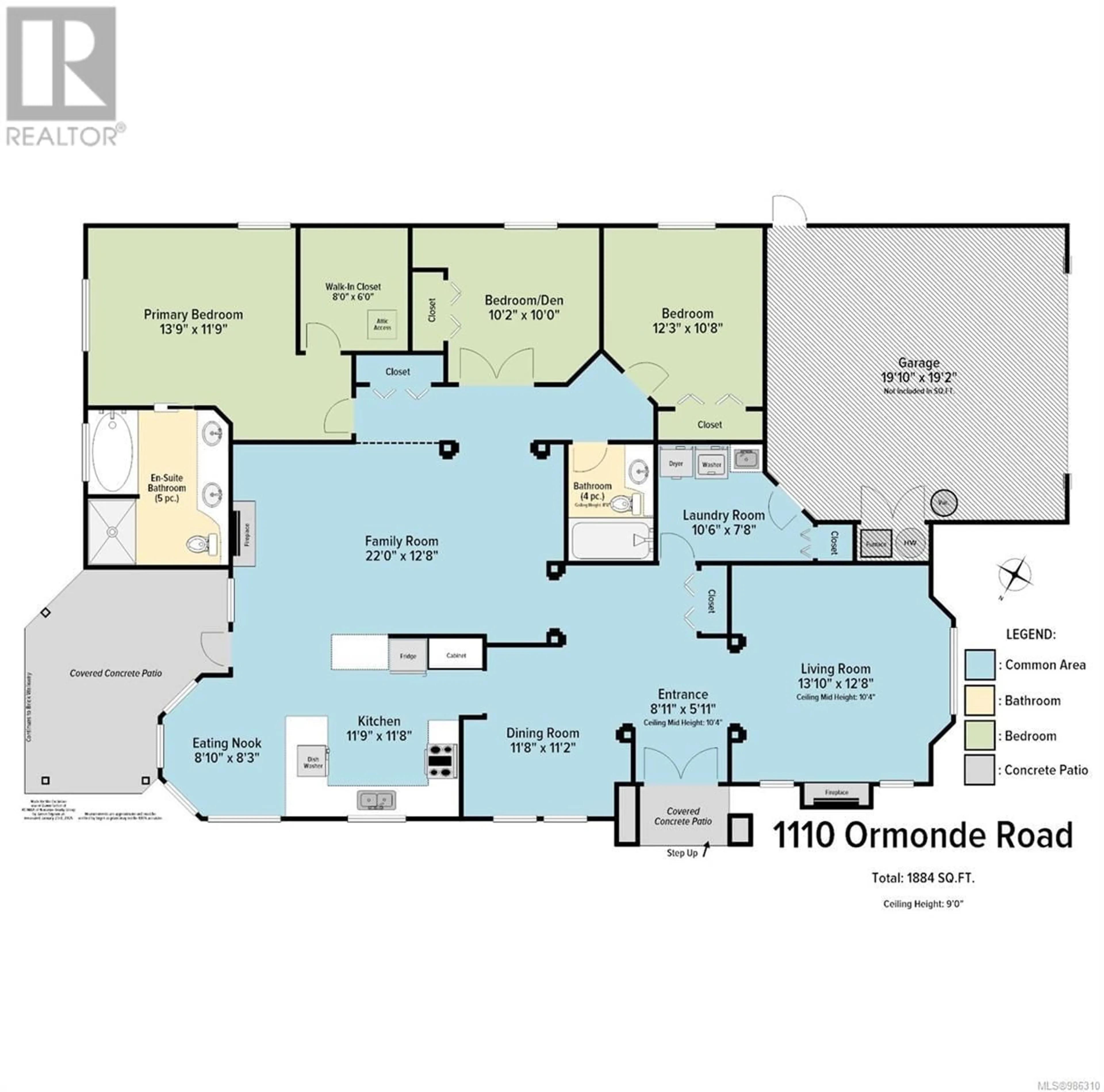 Floor plan for 1110 Ormonde Rd, Qualicum Beach British Columbia V9K2P2