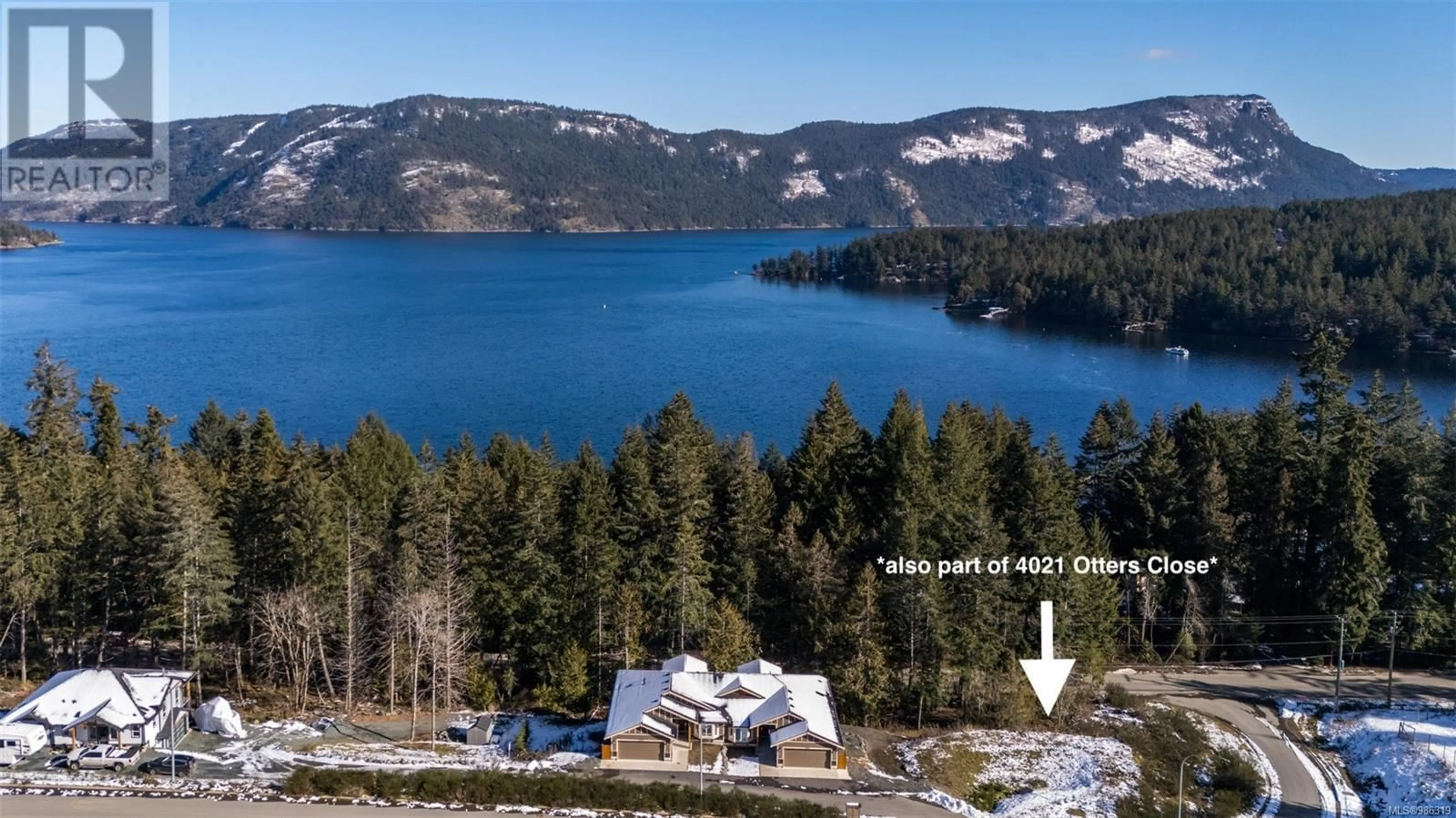 A pic from outside/outdoor area/front of a property/back of a property/a pic from drone, water/lake/river/ocean view for 4021 Otters Close, Duncan British Columbia V9L5Y3