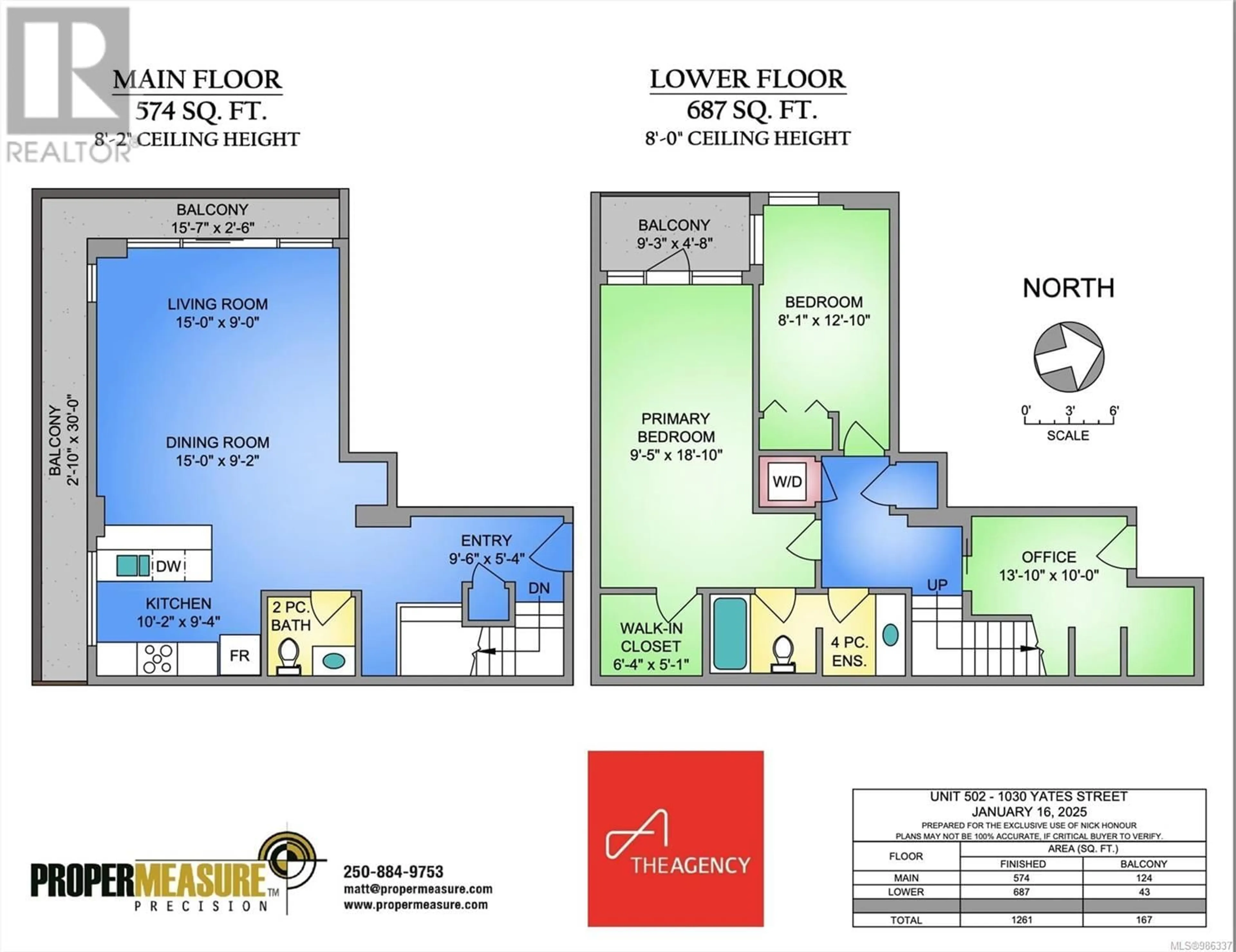 Floor plan for 502 1030 Yates St, Victoria British Columbia V8V5A7