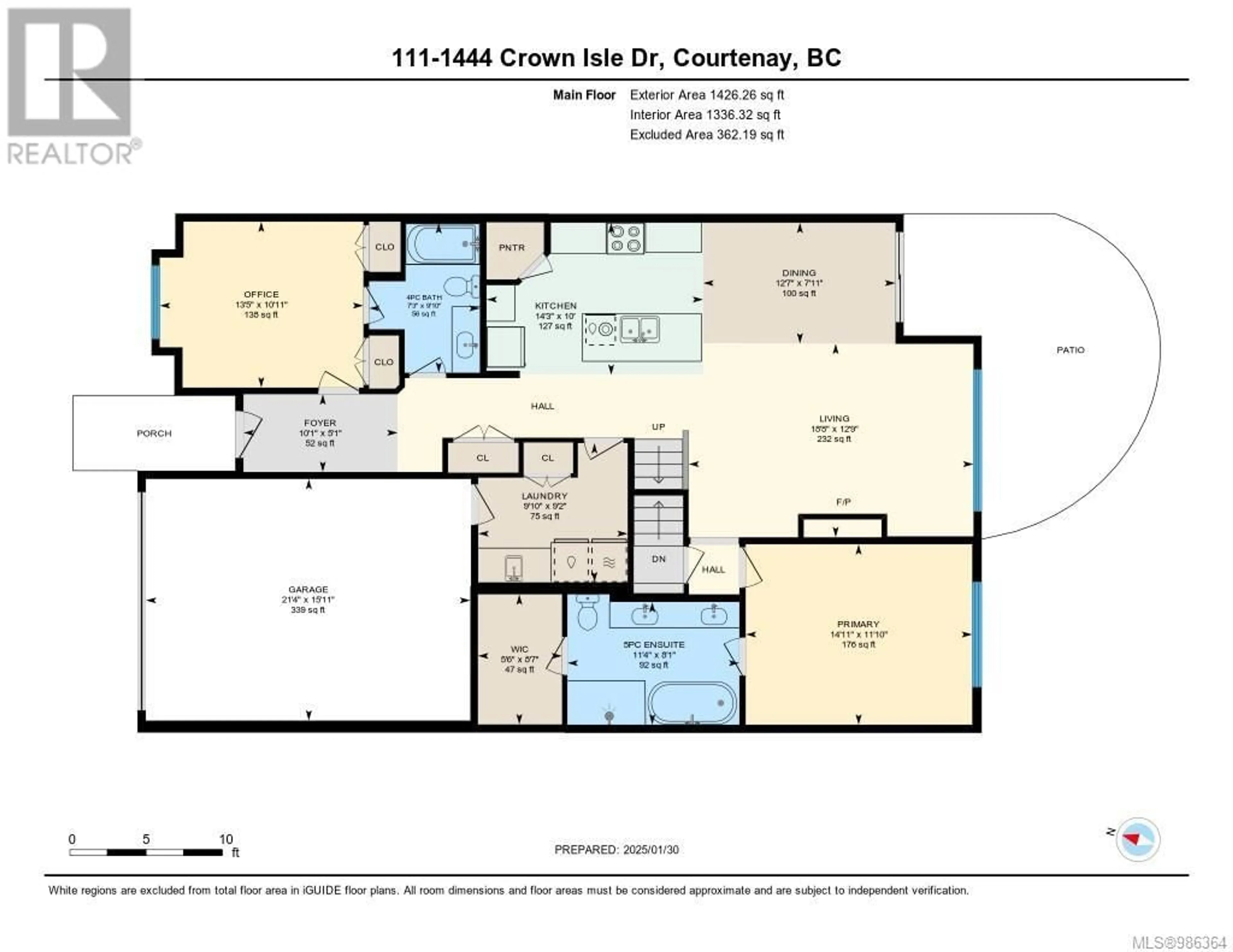 Floor plan for 111 1444 Crown Isle Dr, Courtenay British Columbia V9N0B8