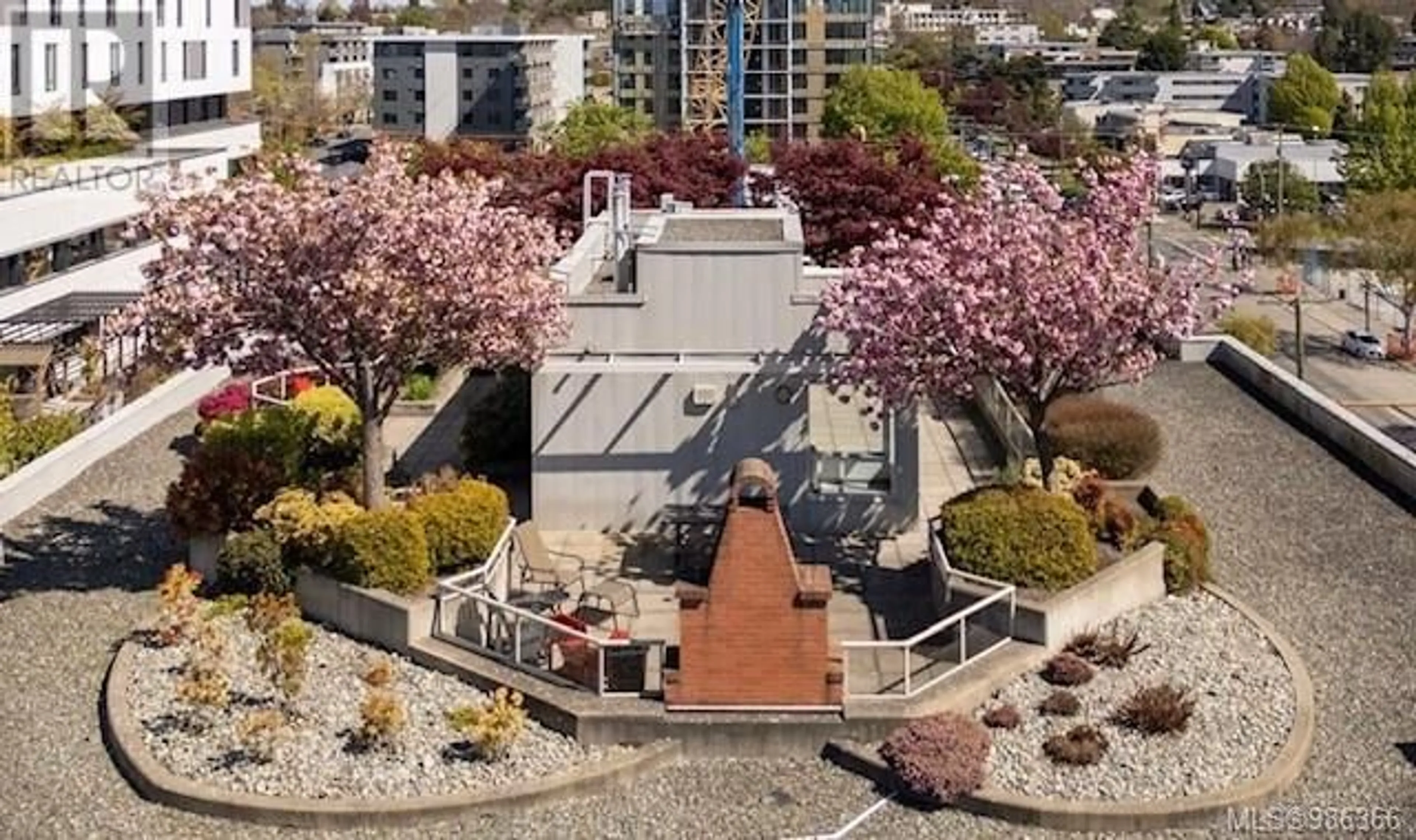 A pic from outside/outdoor area/front of a property/back of a property/a pic from drone, city buildings view from balcony for 302 1030 Yates St, Victoria British Columbia V8V5A7