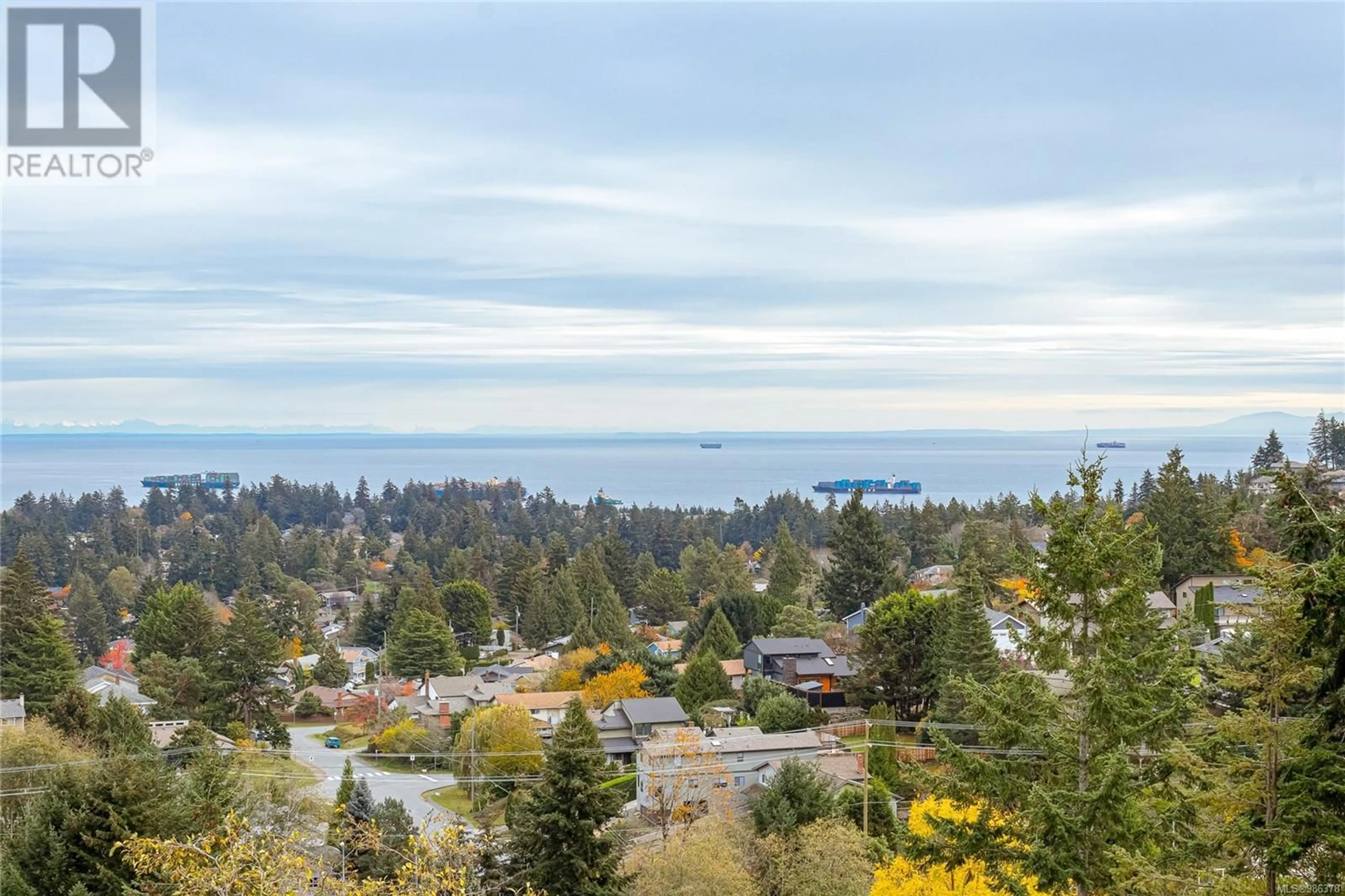 A pic from outside/outdoor area/front of a property/back of a property/a pic from drone, water/lake/river/ocean view for 692 Townview Terr, Colwood British Columbia V9C3L9