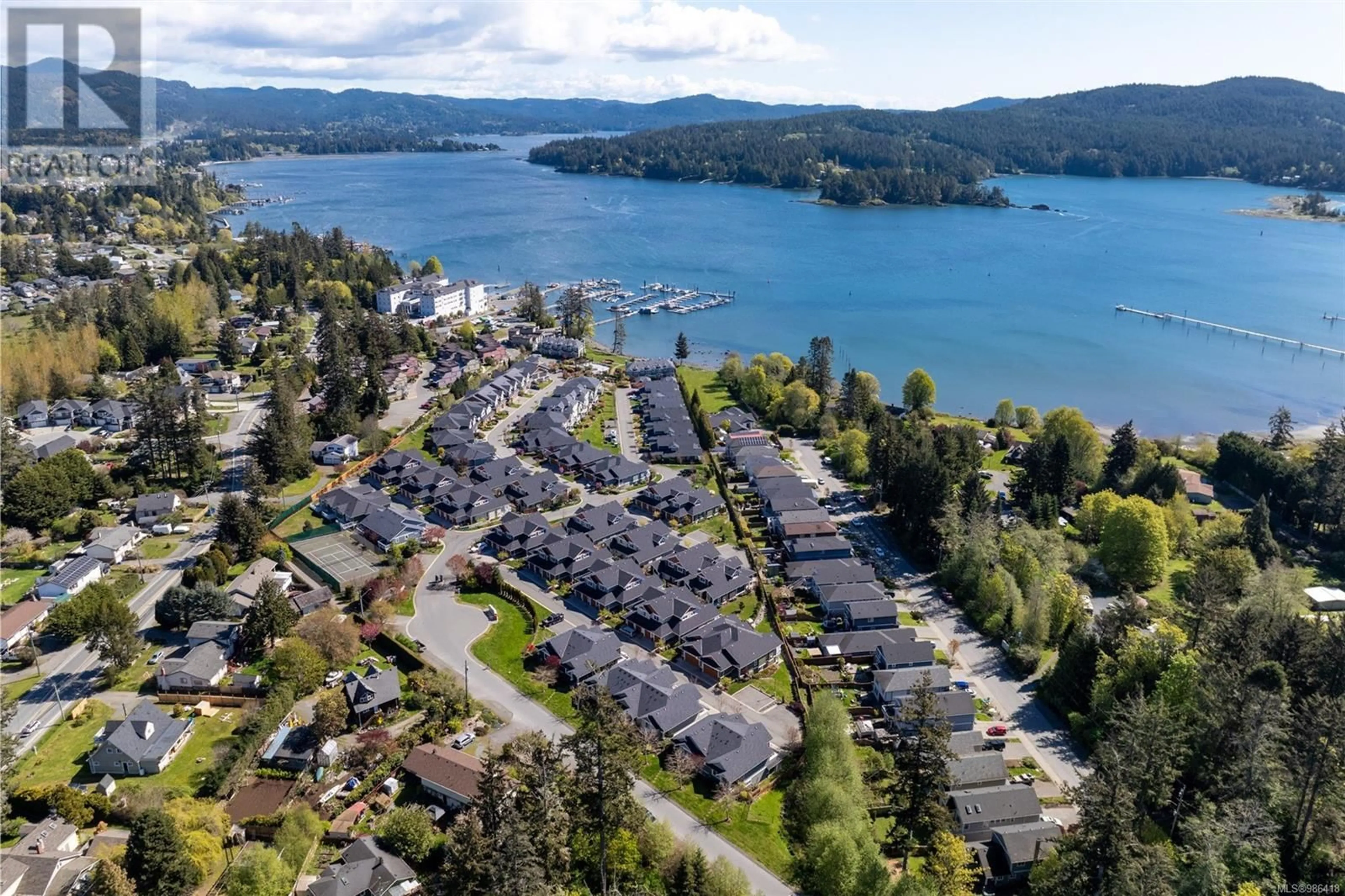 A pic from outside/outdoor area/front of a property/back of a property/a pic from drone, water/lake/river/ocean view for 370 - 6995 NORDIN ROAD, Sooke British Columbia V9Z1L4