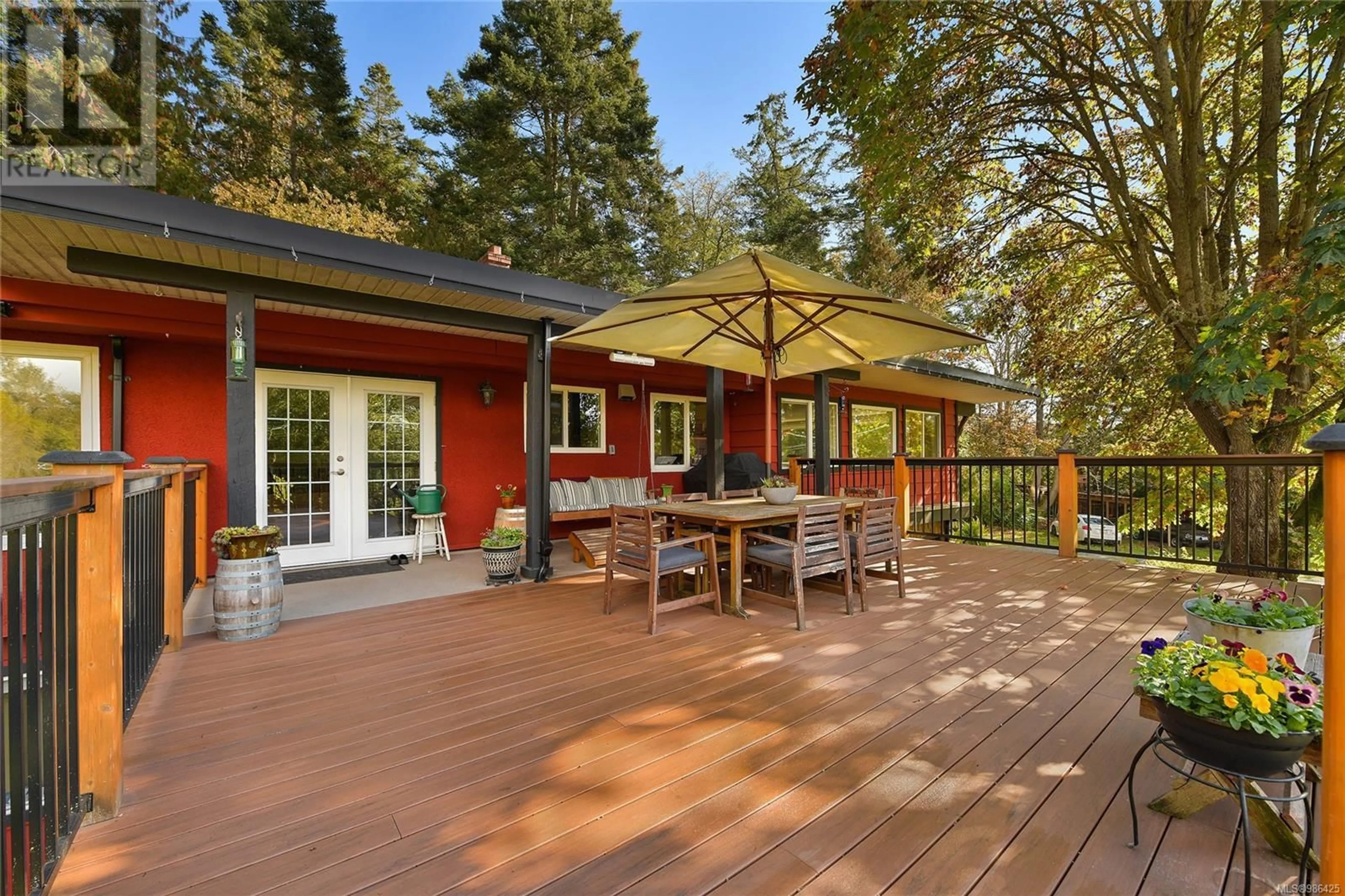 Patio, forest/trees view for 6281 Welch Rd, Central Saanich British Columbia V8M1W7