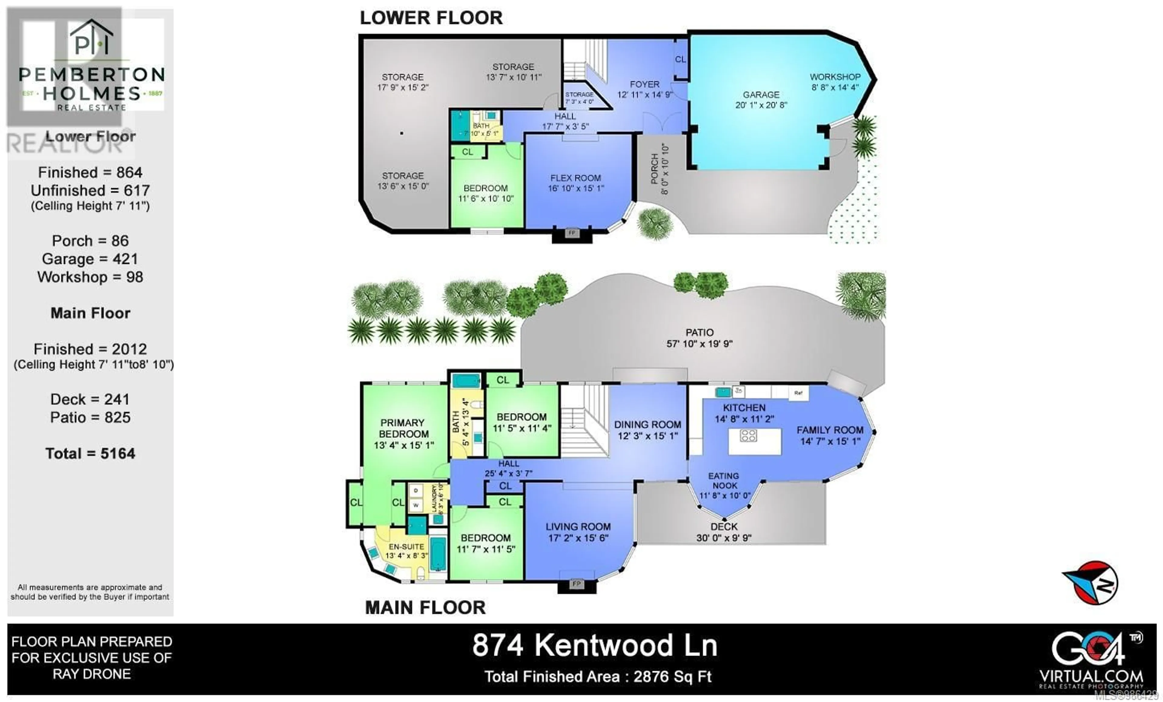 Floor plan for 874 Kentwood Lane, Saanich British Columbia V8Y3C6