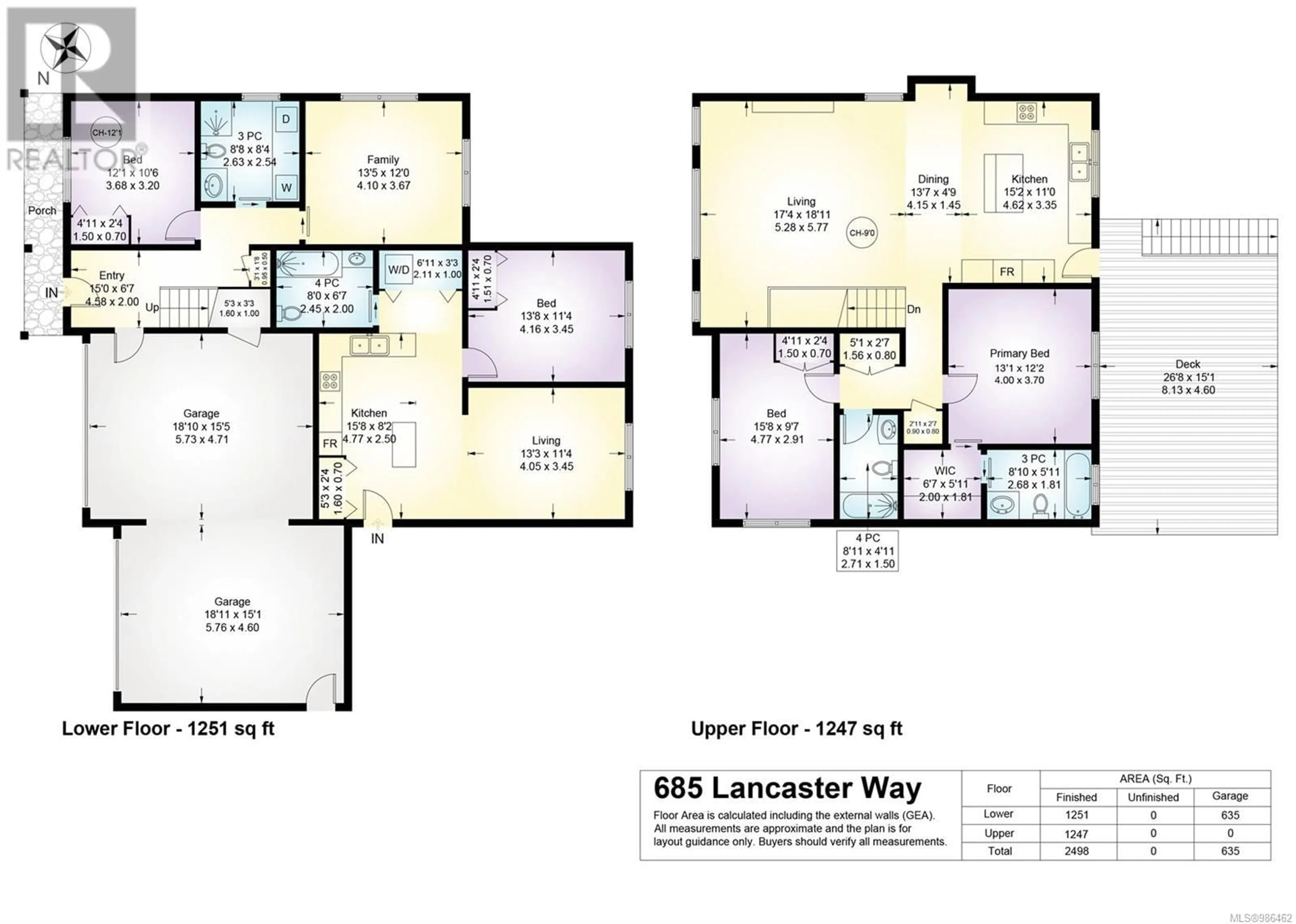 Floor plan for 685 Lancaster Way, Comox British Columbia V9M4J3