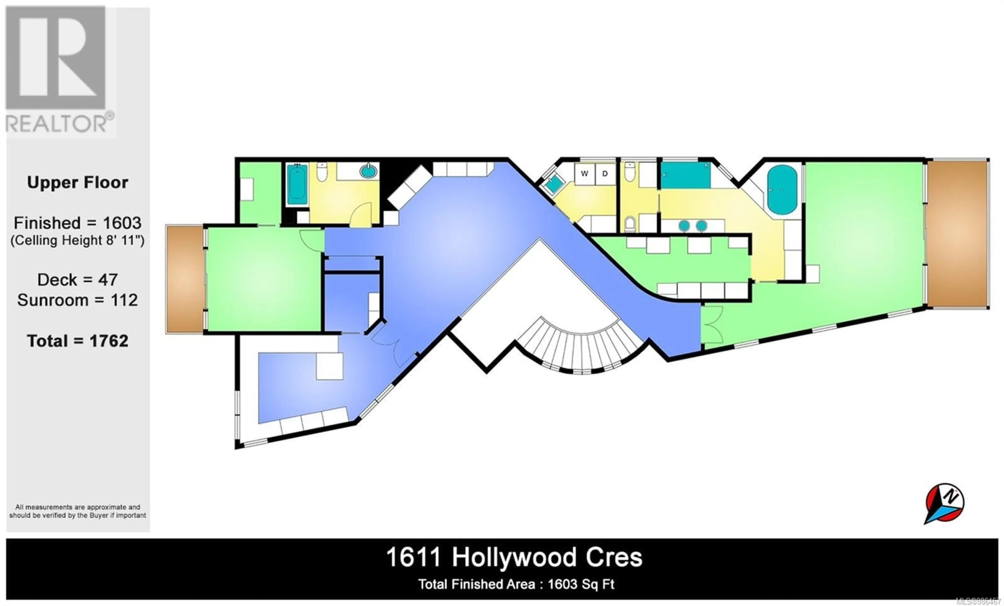 Floor plan for 1611 HOLLYWOOD CRESCENT, Victoria British Columbia V8S1H8