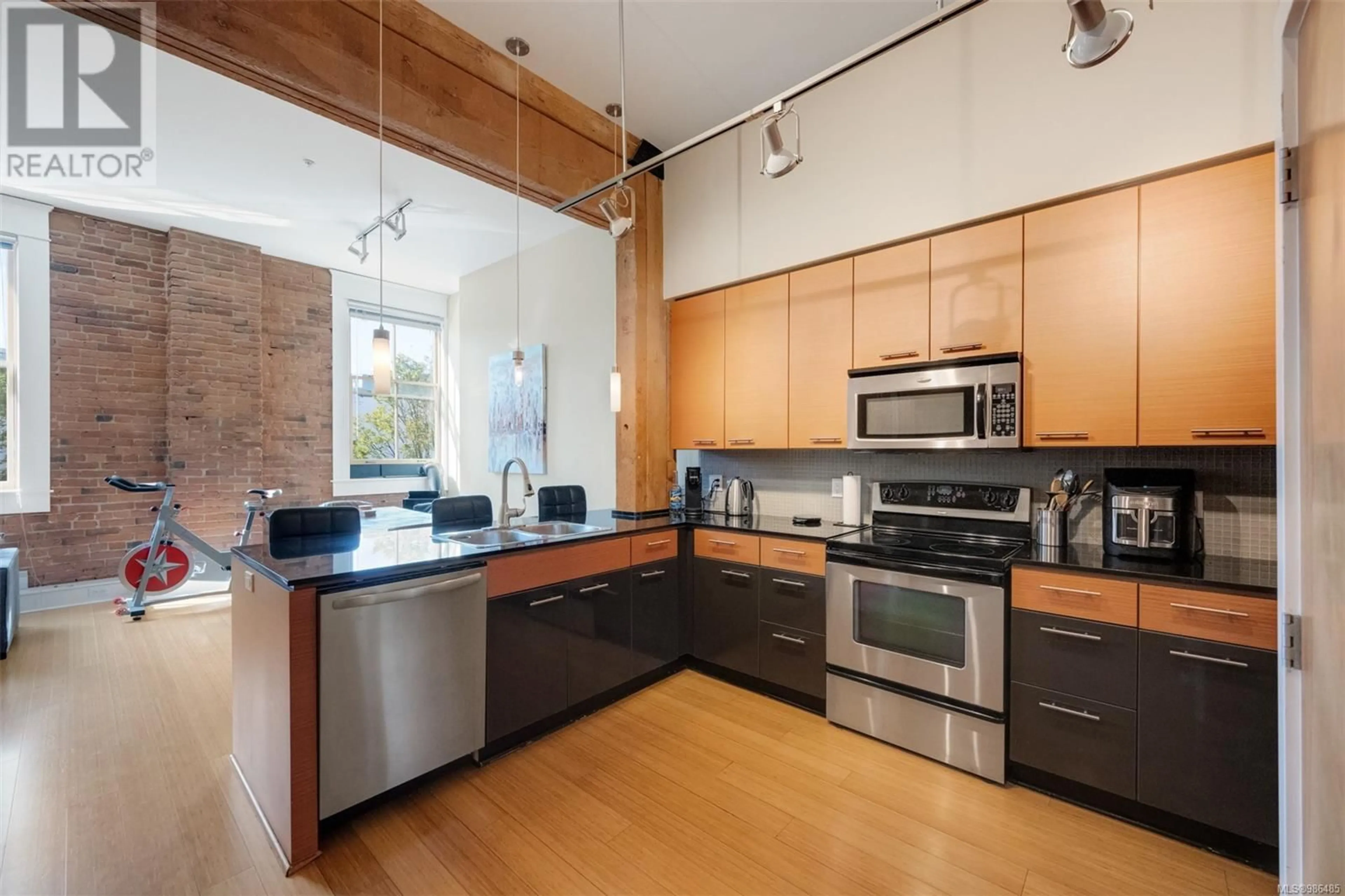 Contemporary kitchen, unknown for 203 610 Johnson St, Victoria British Columbia V8W1M4