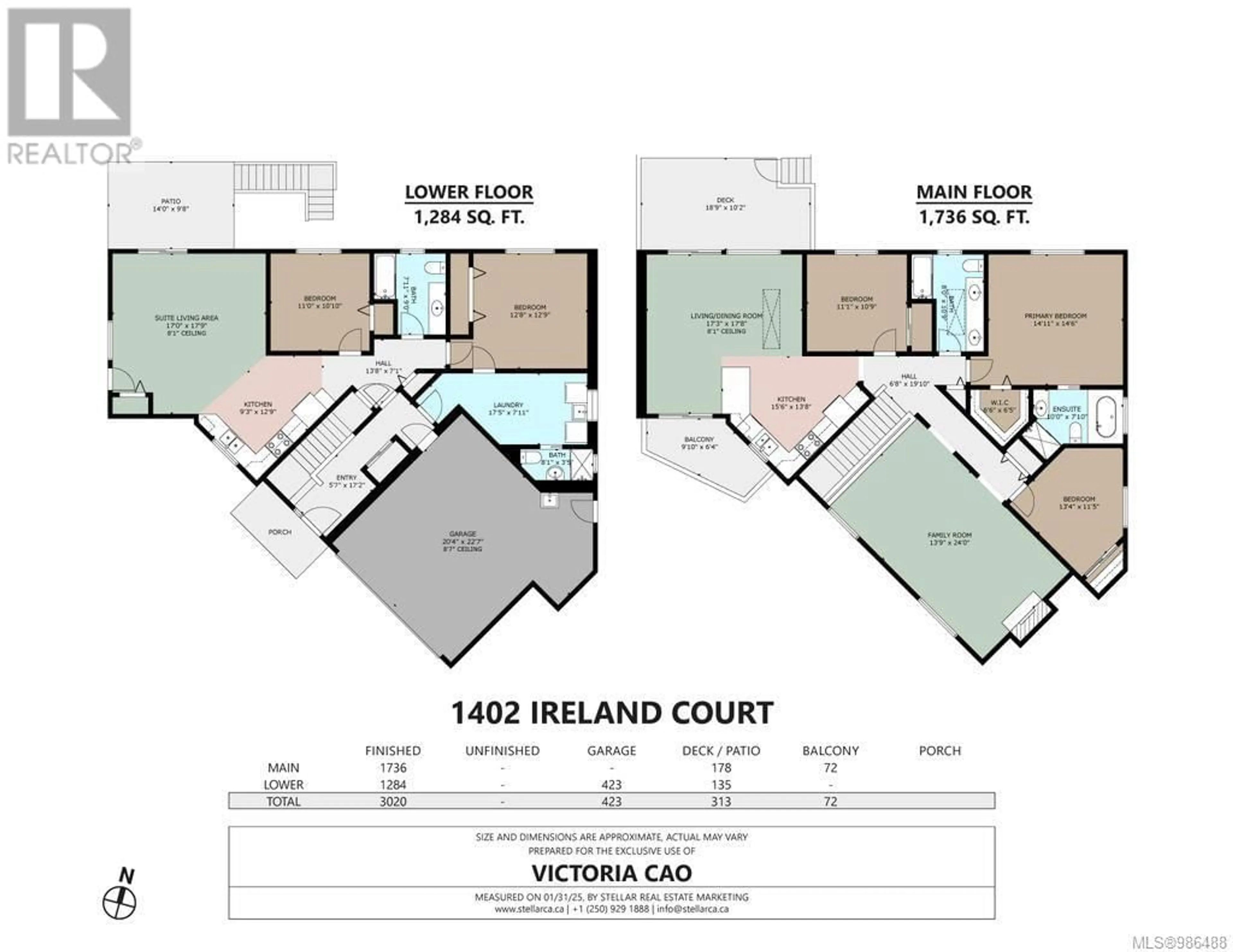 Floor plan for 1402 IRELAND Crt, Saanich British Columbia V8P5S4