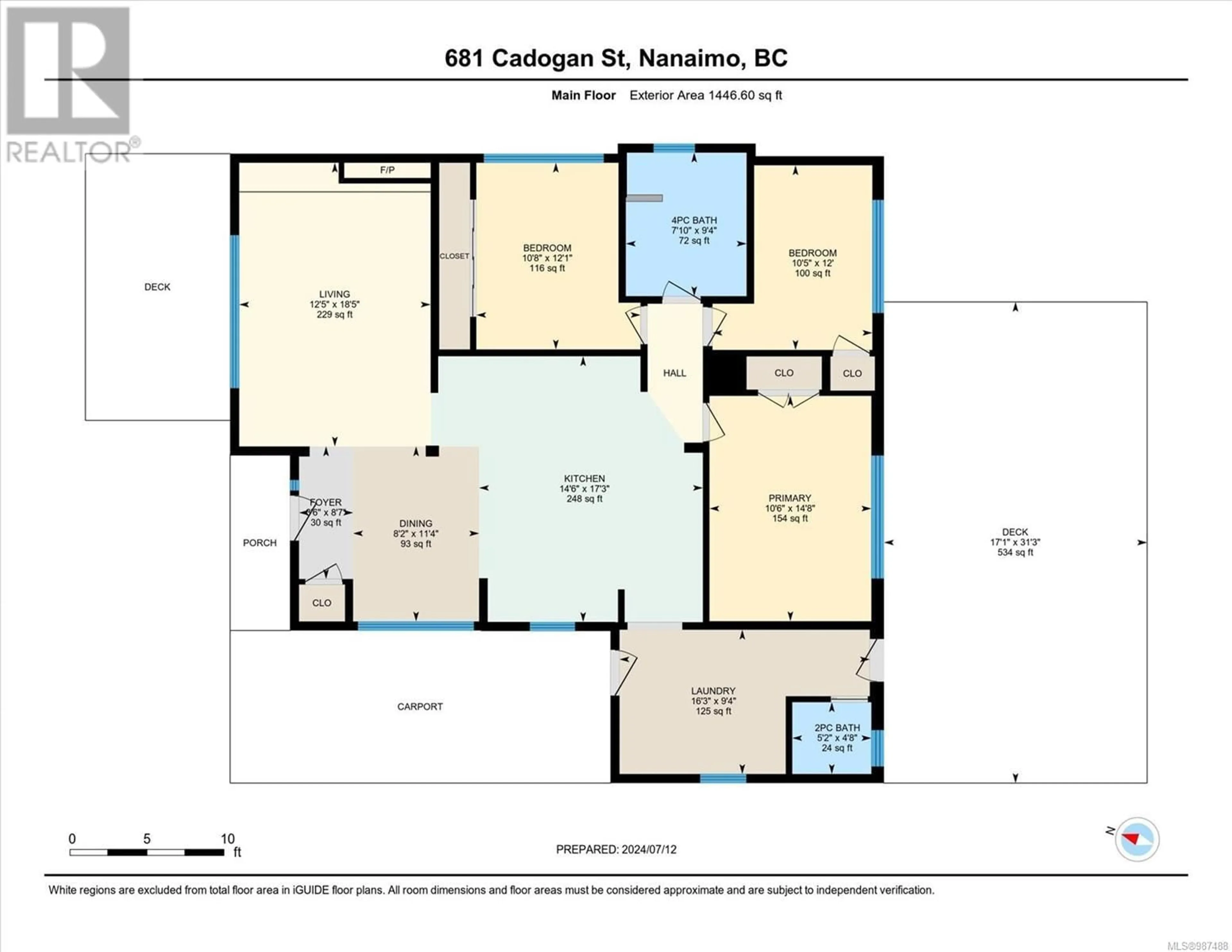 Floor plan for 681 cadogan St, Nanaimo British Columbia V9S1T6