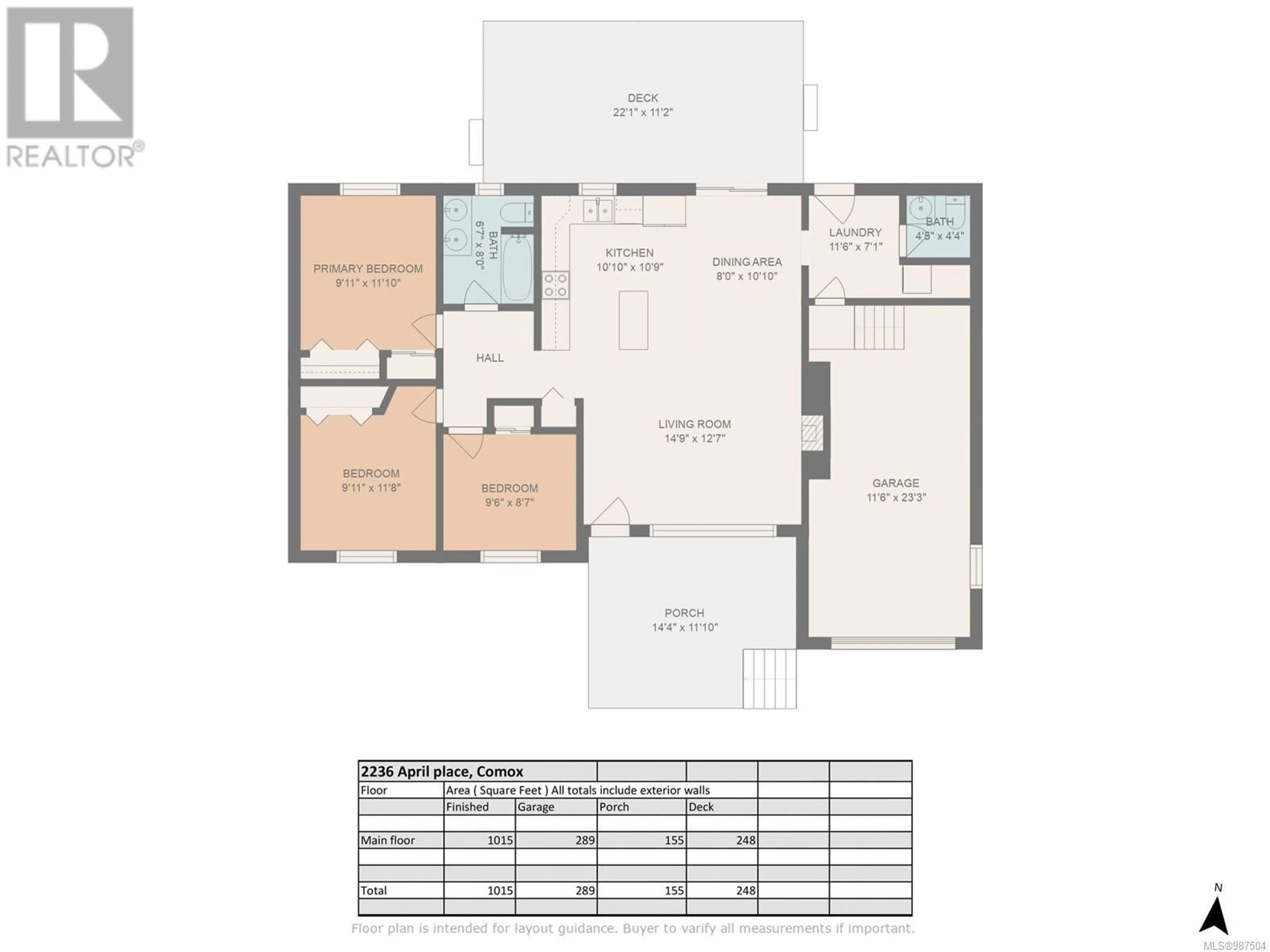 Floor plan for 2236 April Pl, Comox British Columbia V9M1L1