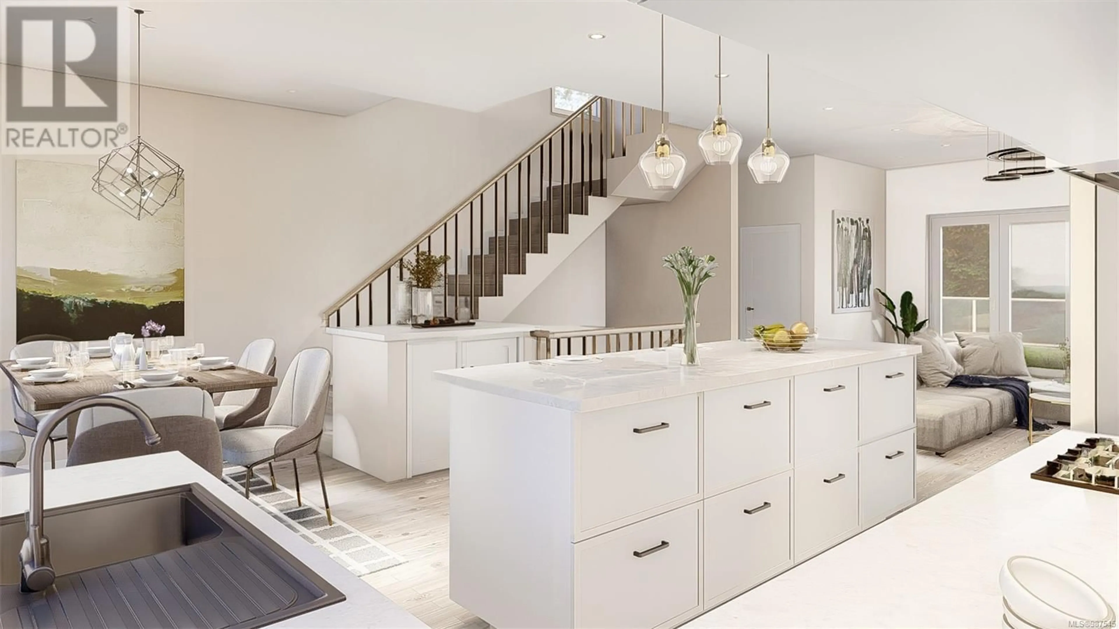 Contemporary kitchen, ceramic/tile floor for 1342 WOOD STREET, Esquimalt British Columbia V9A5E1