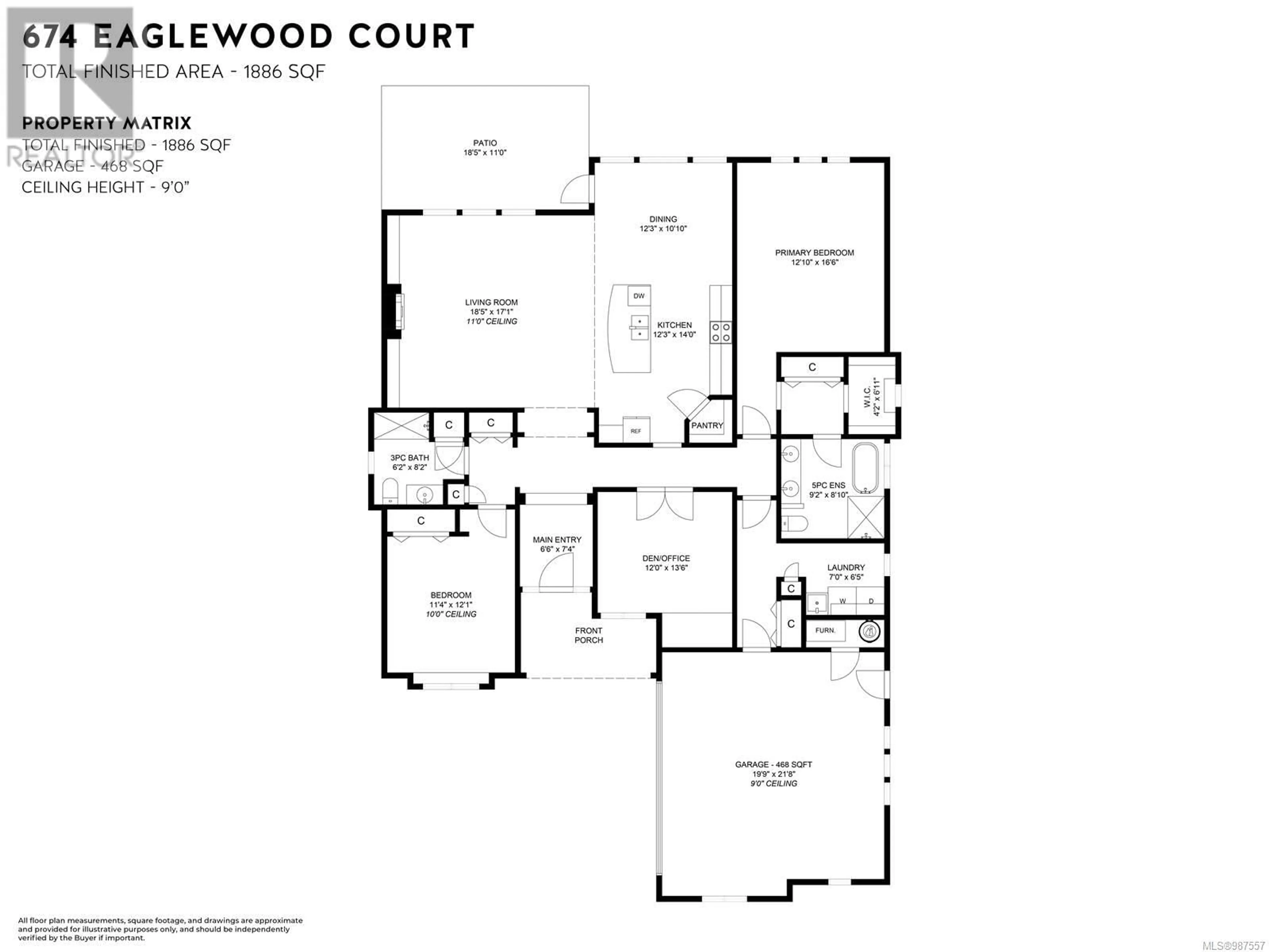 Floor plan for 674 Eaglewood Crt, Qualicum Beach British Columbia V9K0A3