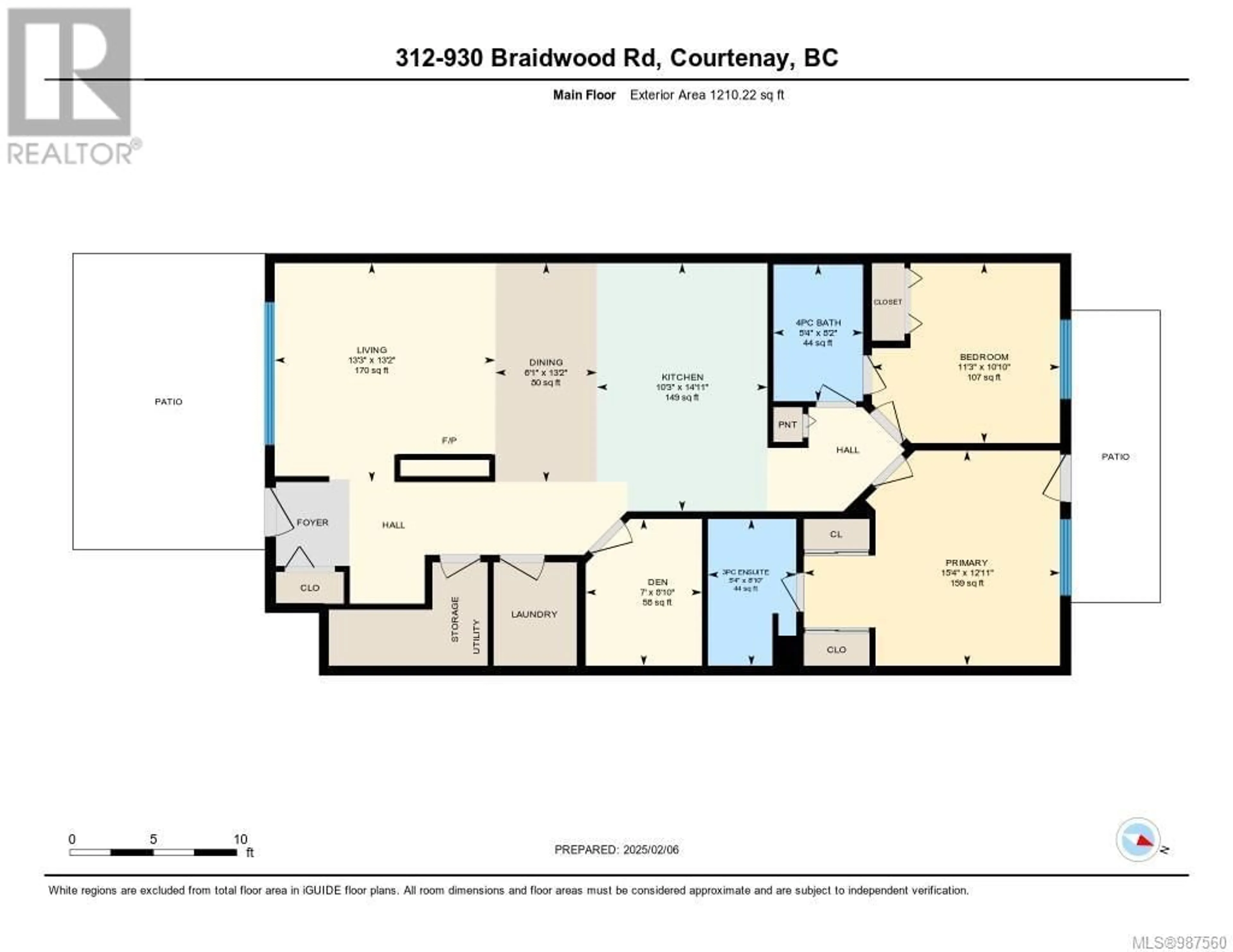 Floor plan for 312 930 Braidwood Rd, Courtenay British Columbia V9N3R9