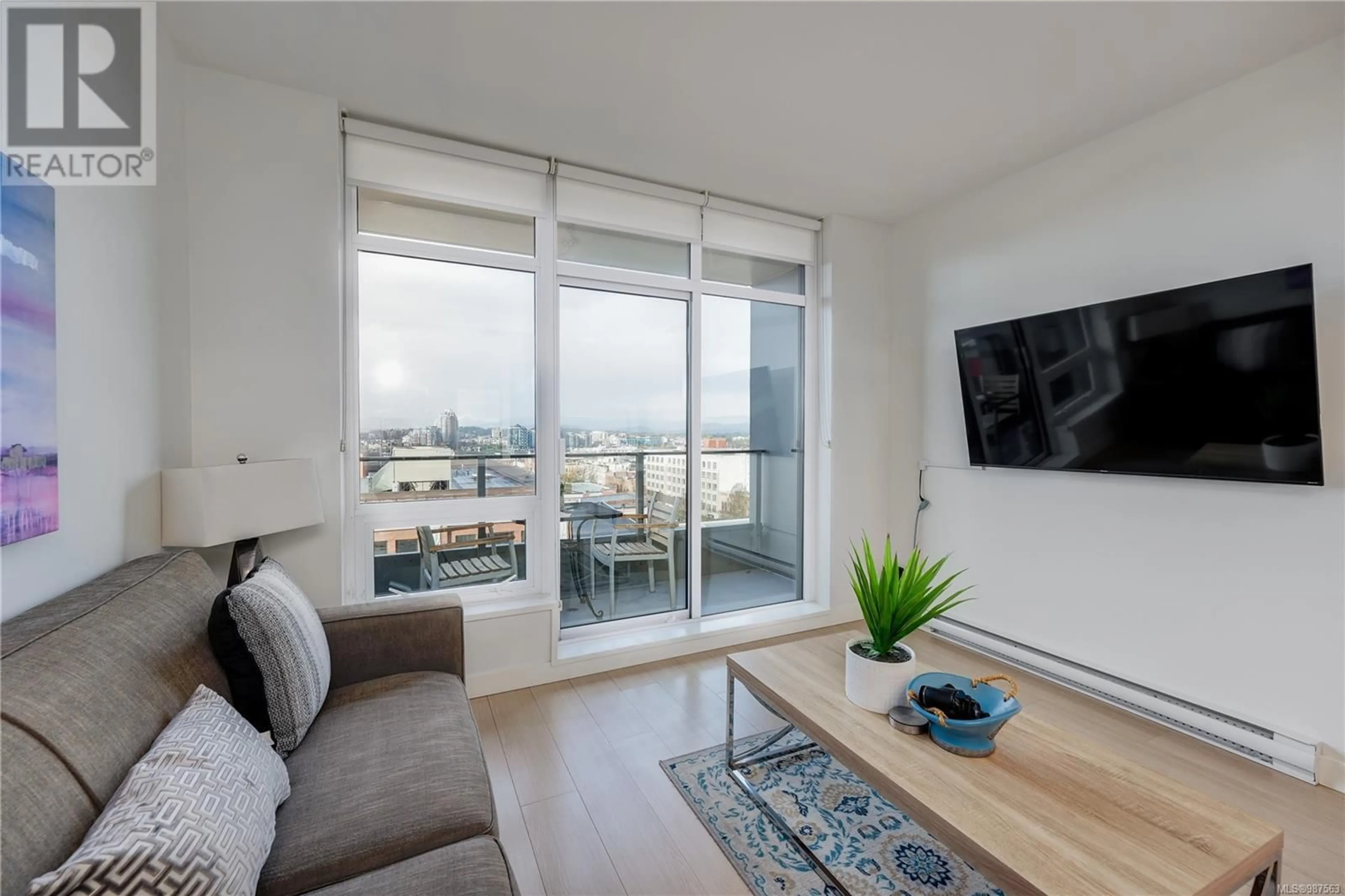 Living room with furniture, unknown for 910 - 728 YATES STREET, Victoria British Columbia V8W0C8