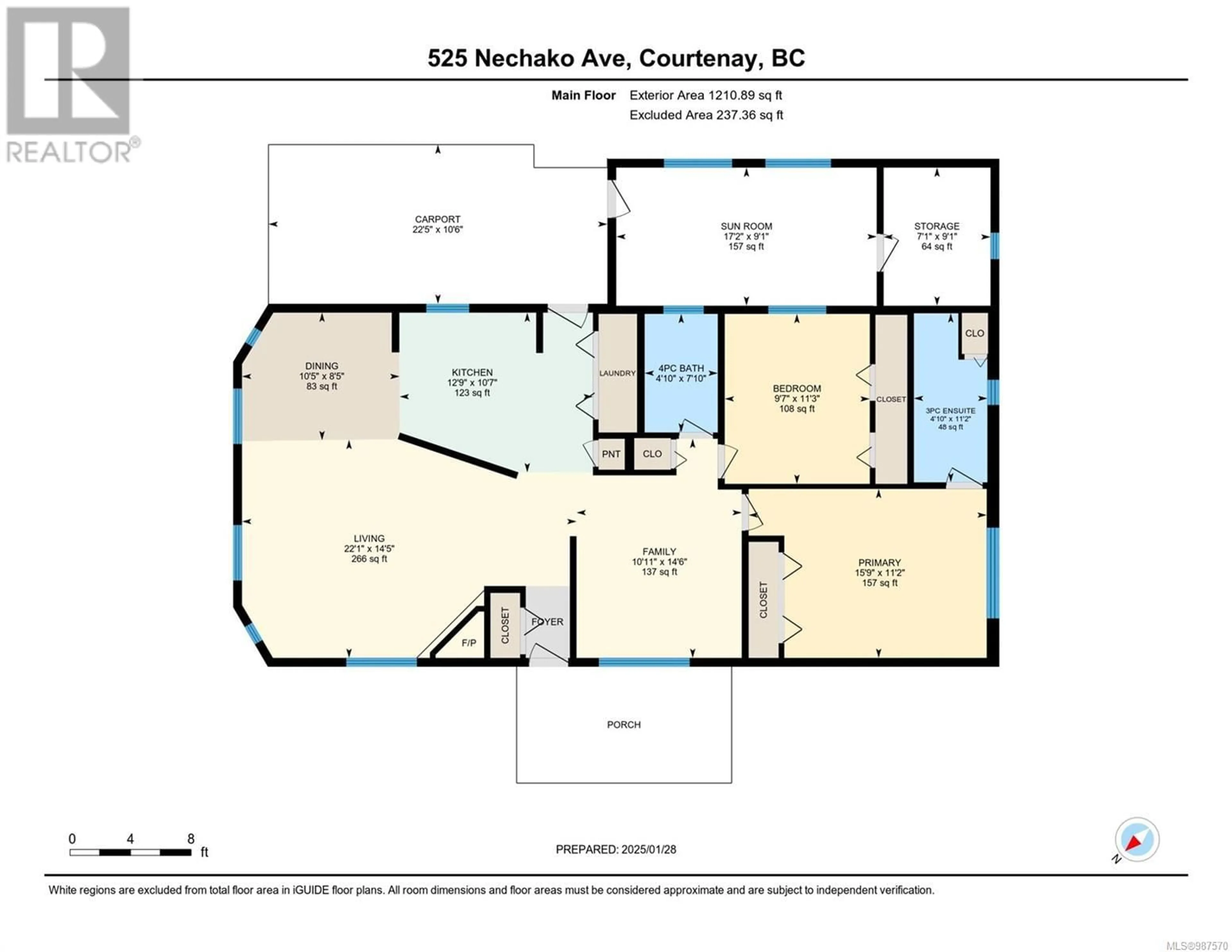 Floor plan for 525 Nechako Ave, Courtenay British Columbia V9N8E4