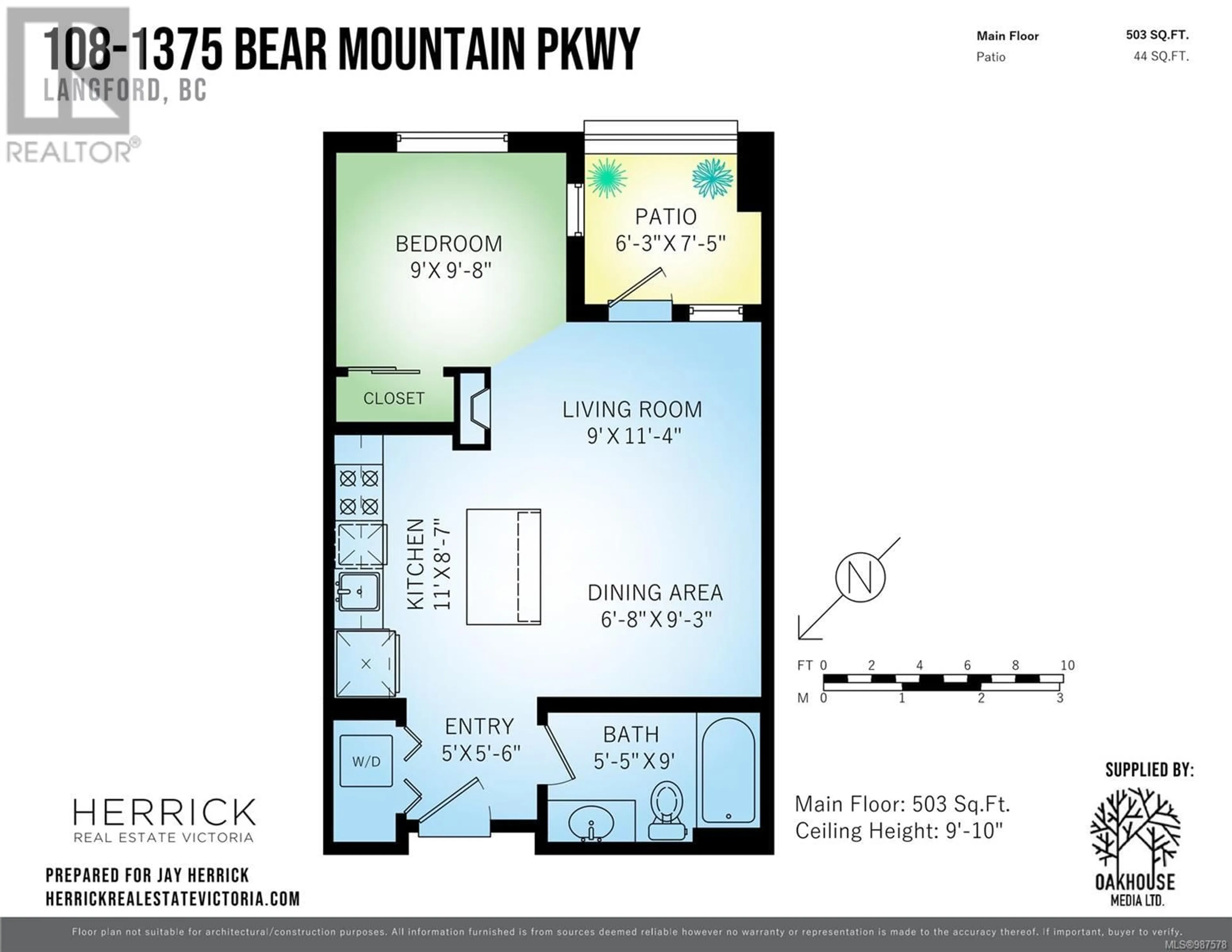 Floor plan for 108 1375 Bear Mountain Pkwy, Langford British Columbia V9B3T4