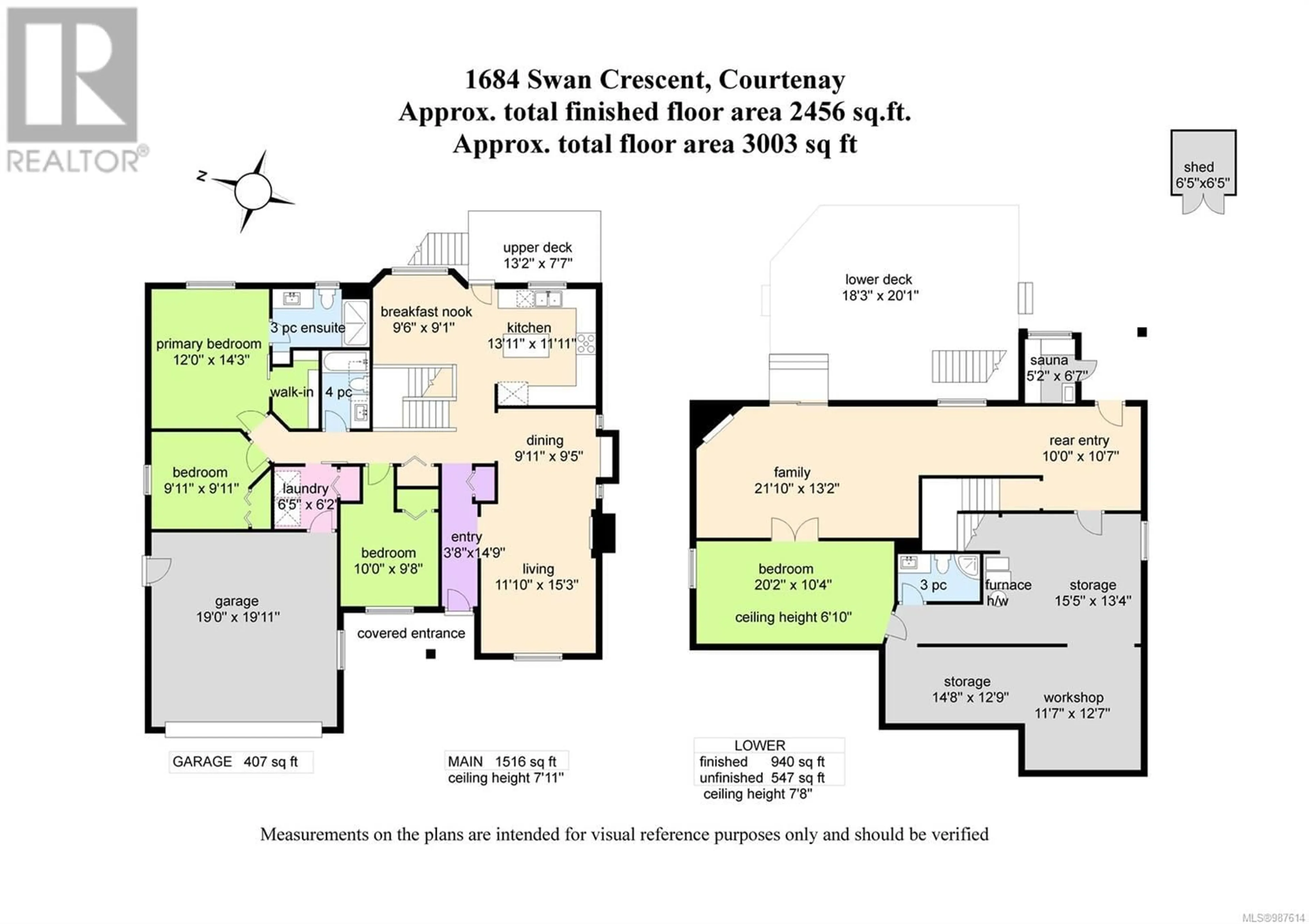 Floor plan for 1684 SWAN CRESCENT, Courtenay British Columbia V9N9A7
