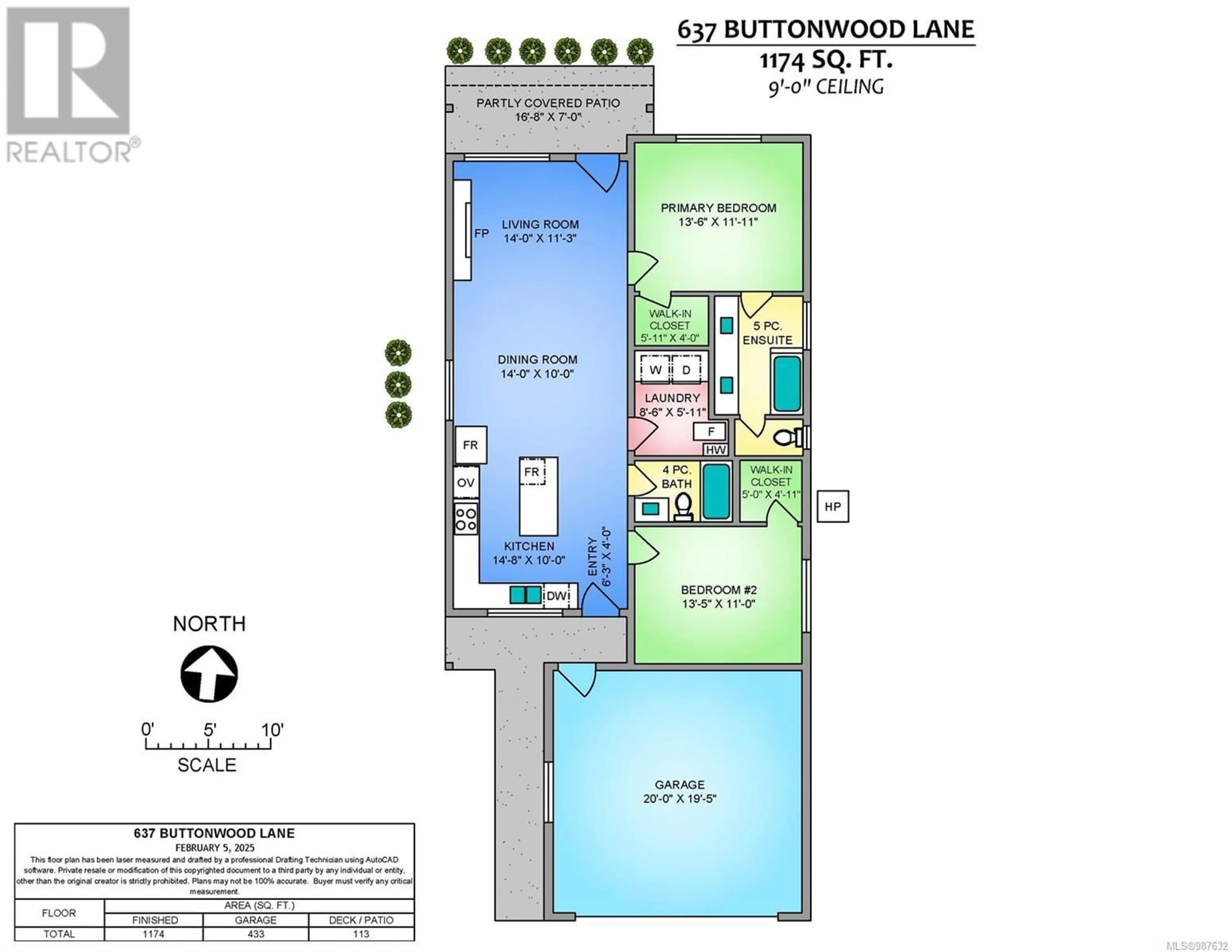 Floor plan for 637 Buttonwood Lane, Parksville British Columbia V9P0G5