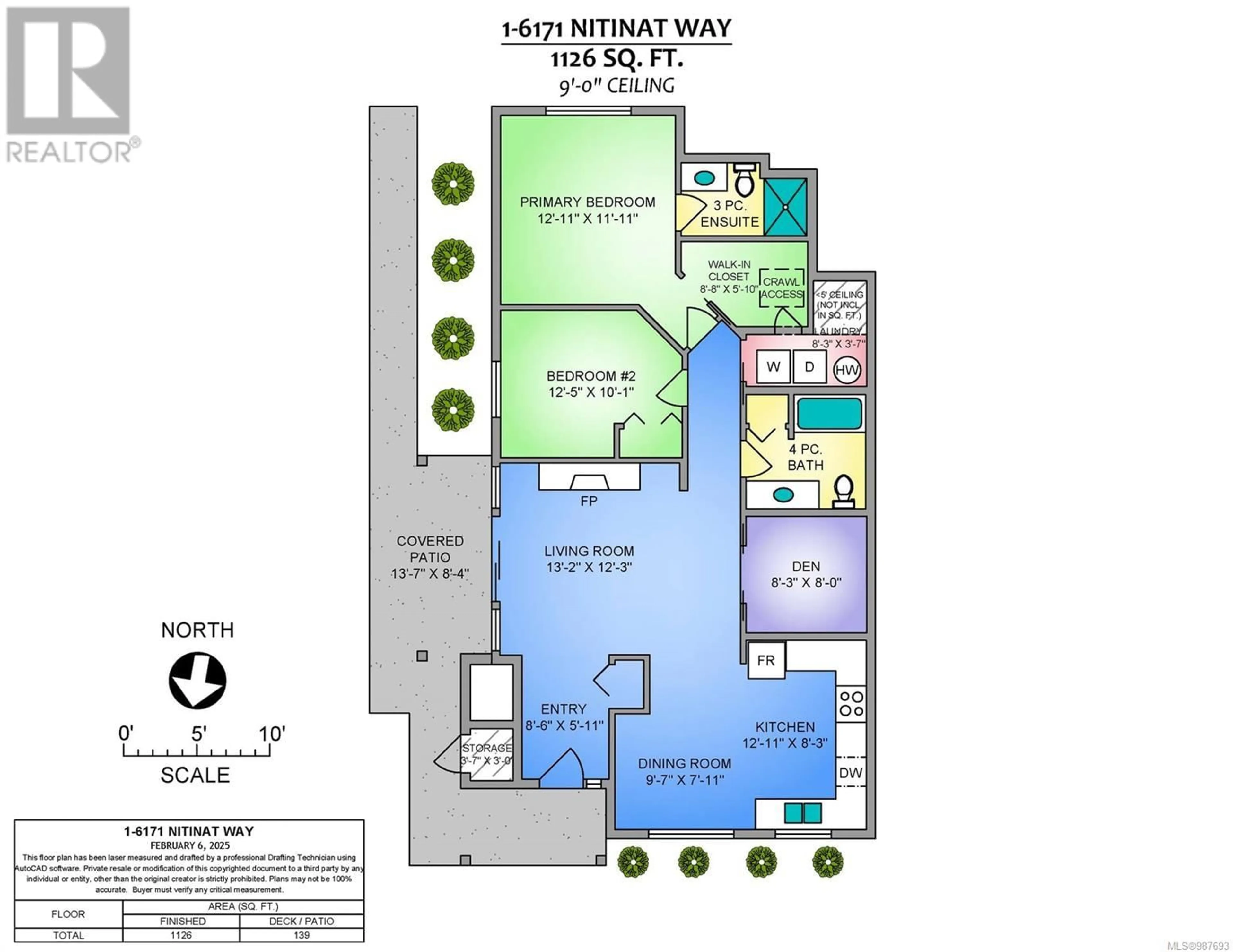 Floor plan for 1 6171 Nitinat Way, Nanaimo British Columbia V9V1R8