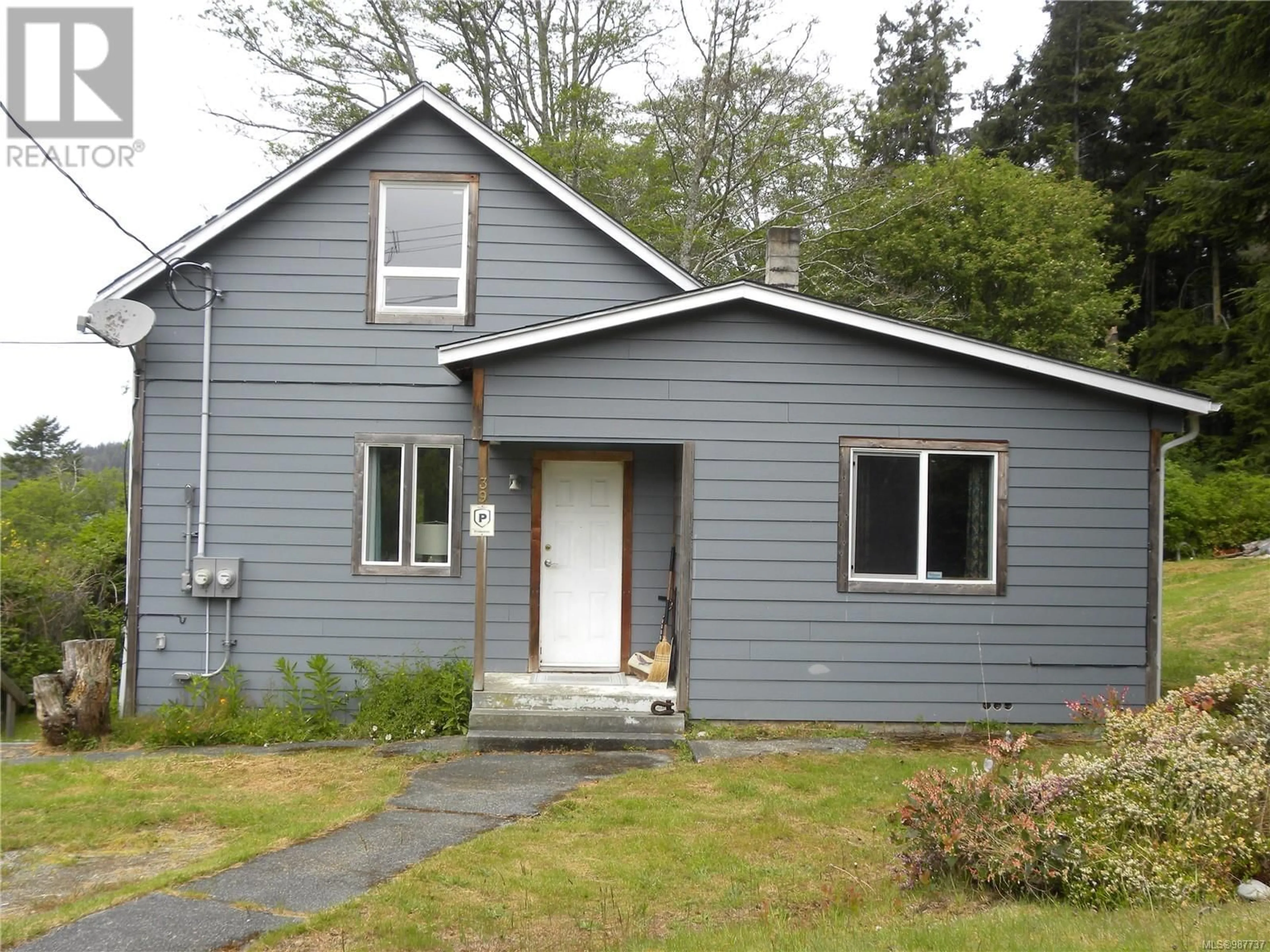 Home with vinyl exterior material, street for 39 Birch St, Alert Bay British Columbia V0N1A0