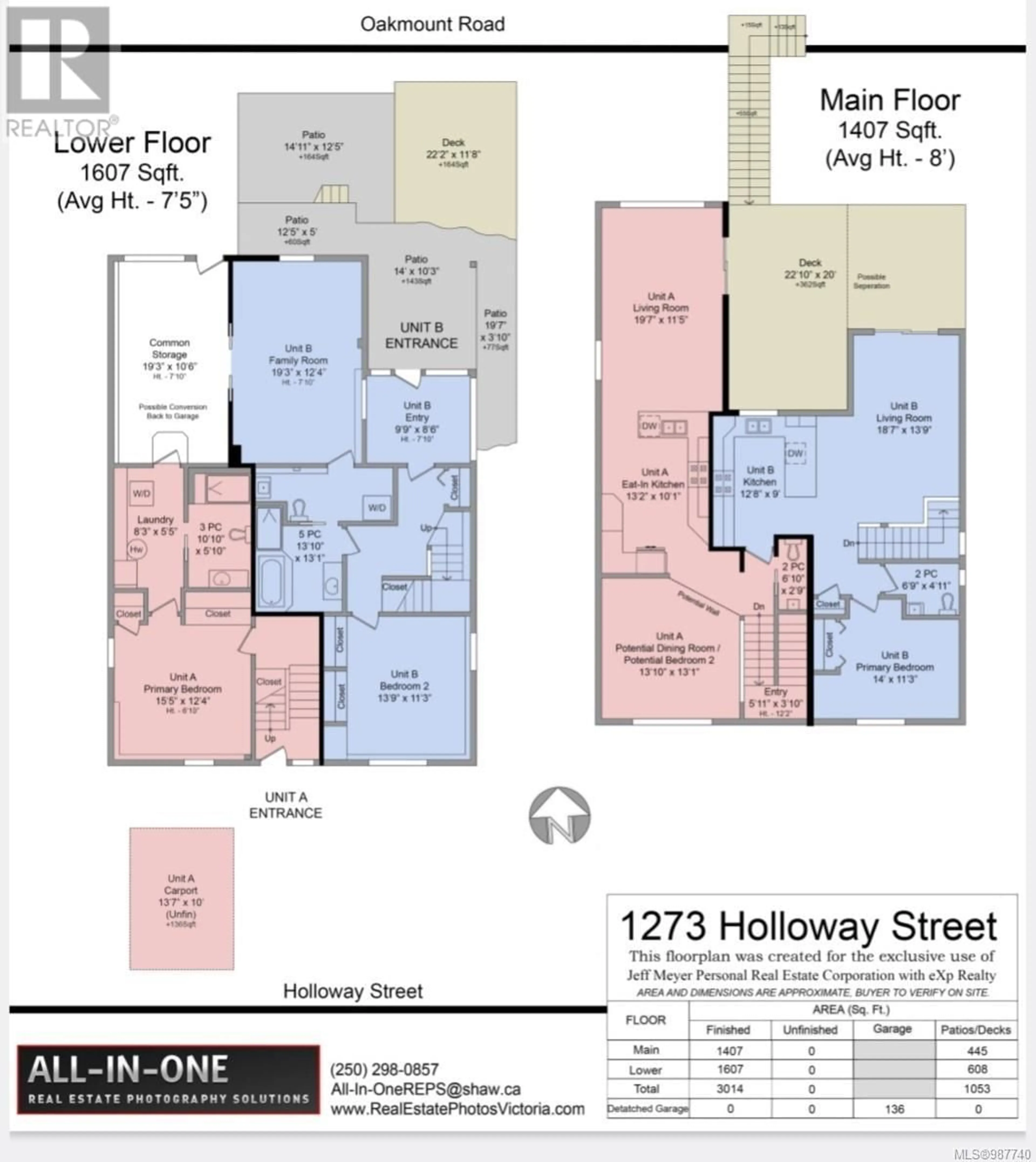 Floor plan for 1273 HOLLOWAY St, Saanich British Columbia V8P1M8