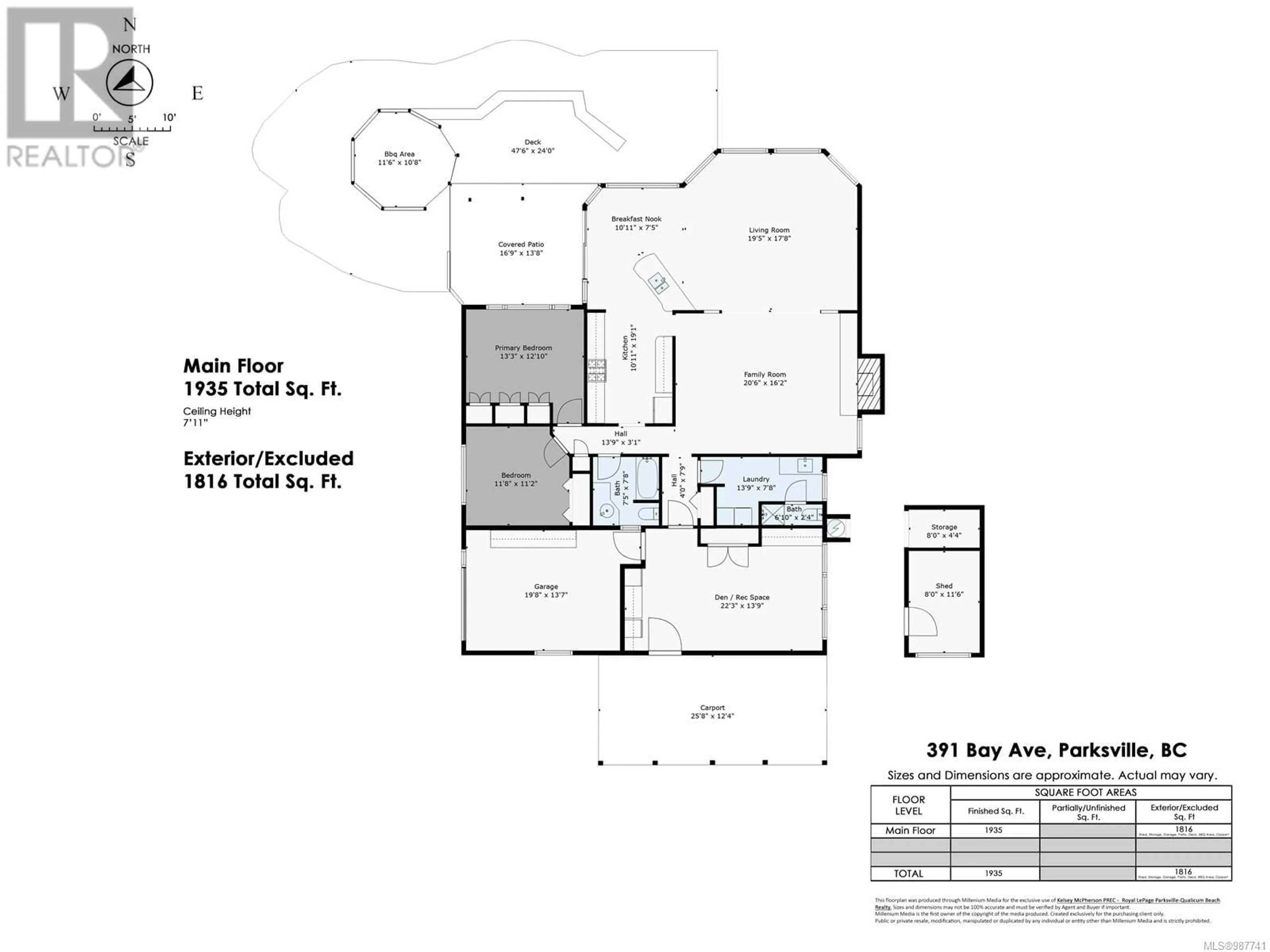 Floor plan for 391 Bay Ave, Parksville British Columbia V9P1E1