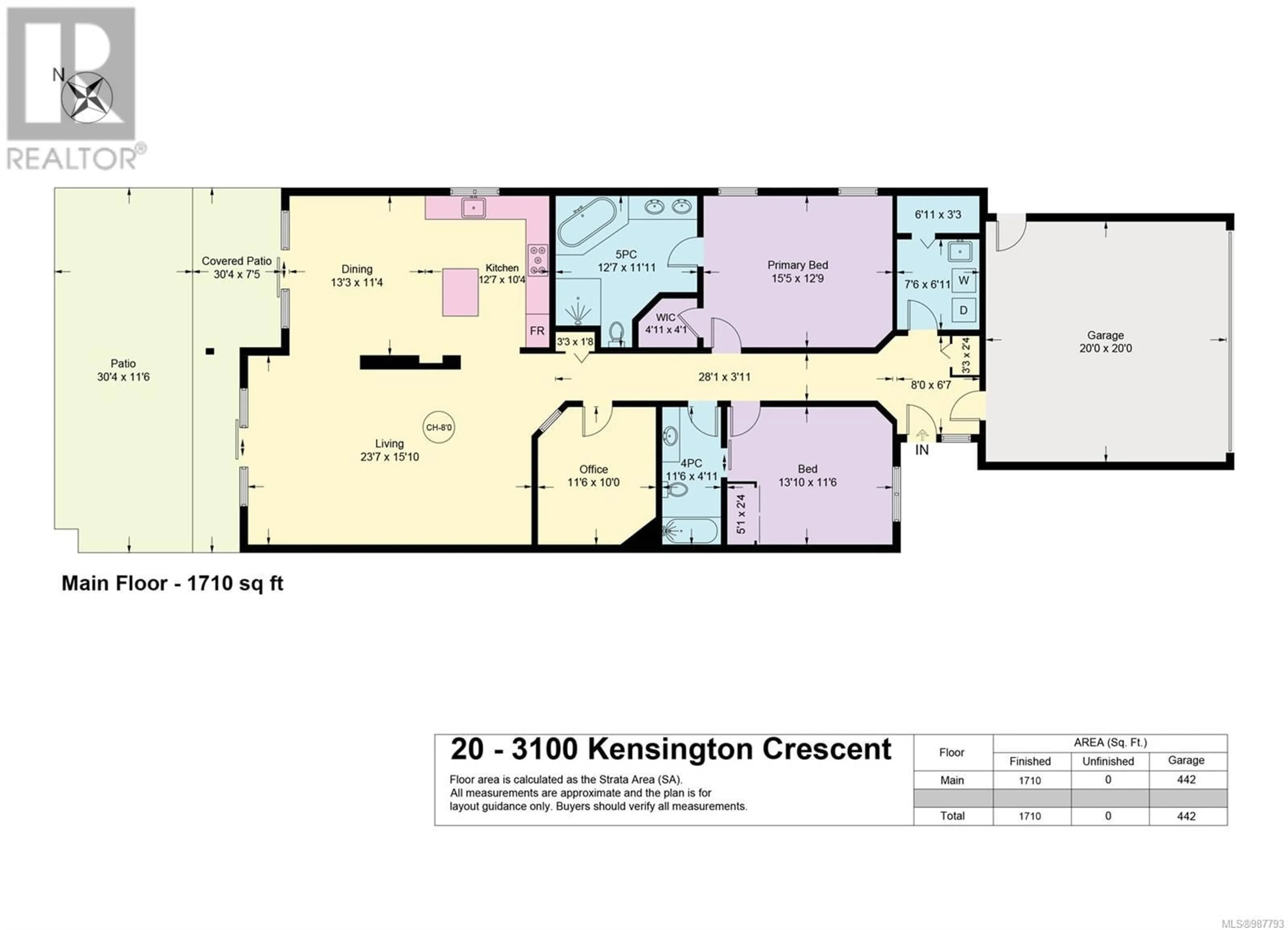 Floor plan for 20 3100 Kensington Cres, Courtenay British Columbia V9N8Z9