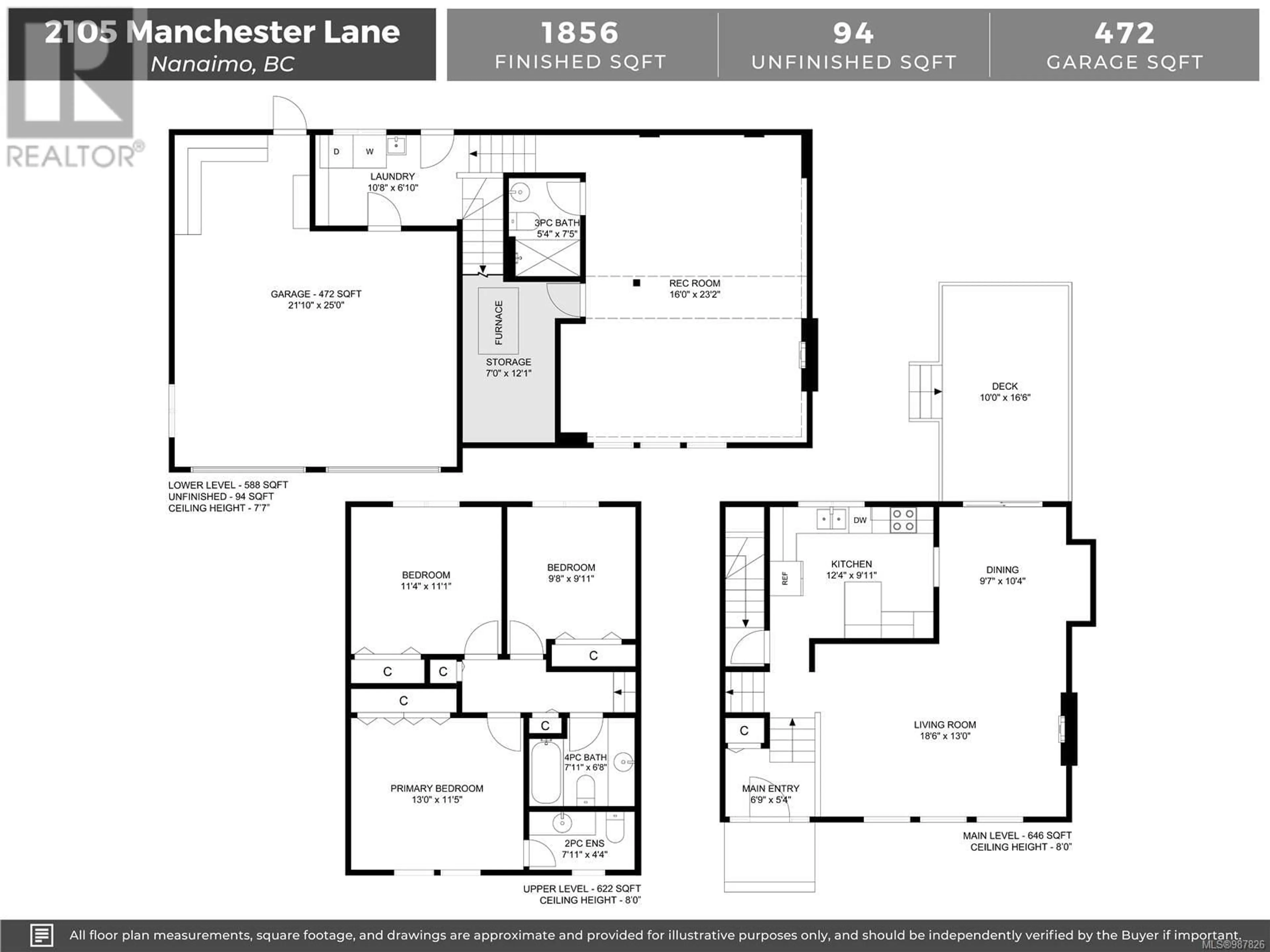 Floor plan for 2105 Manchester Lane, Nanaimo British Columbia V9S4L9