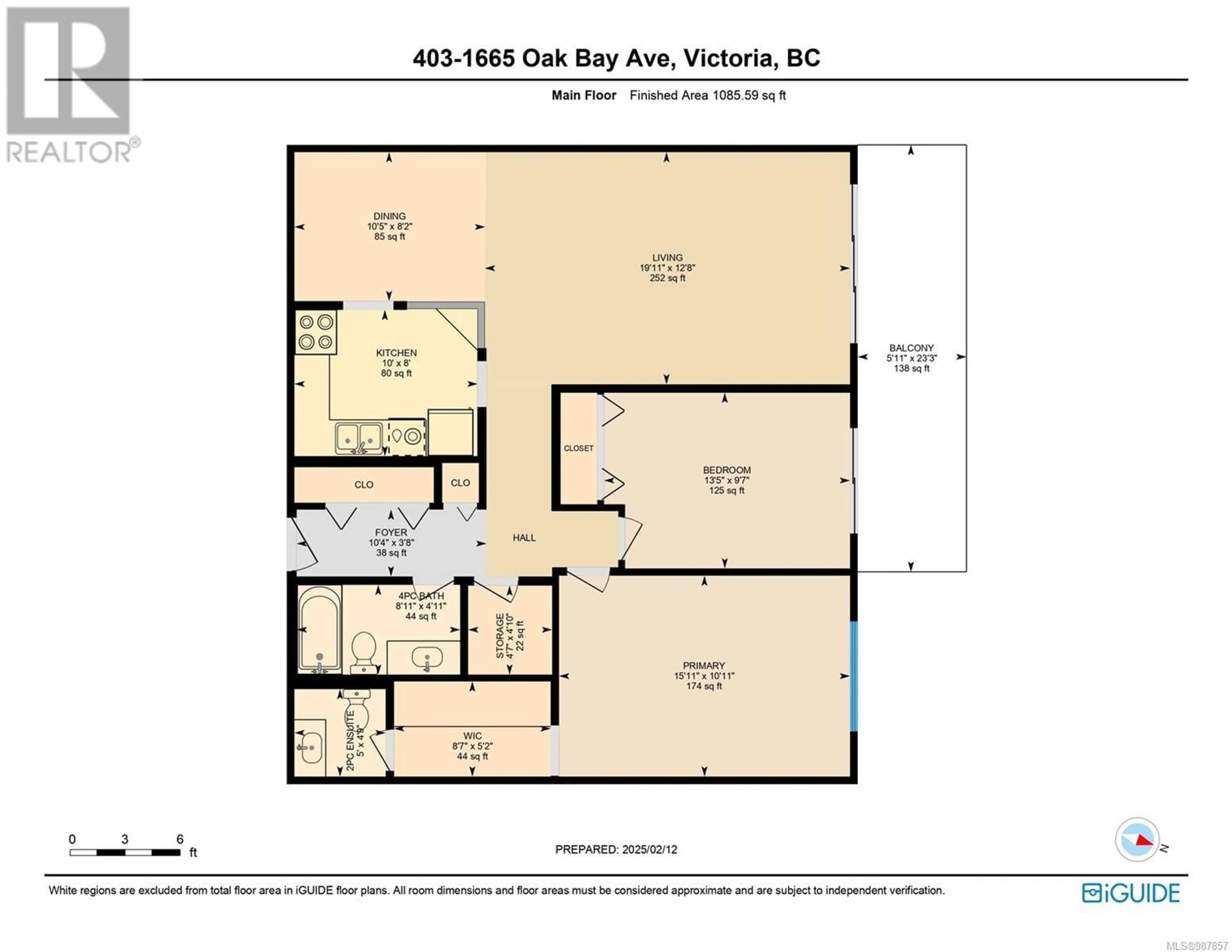 Floor plan for 403 1665 Oak Bay Ave, Victoria British Columbia V8R1B5