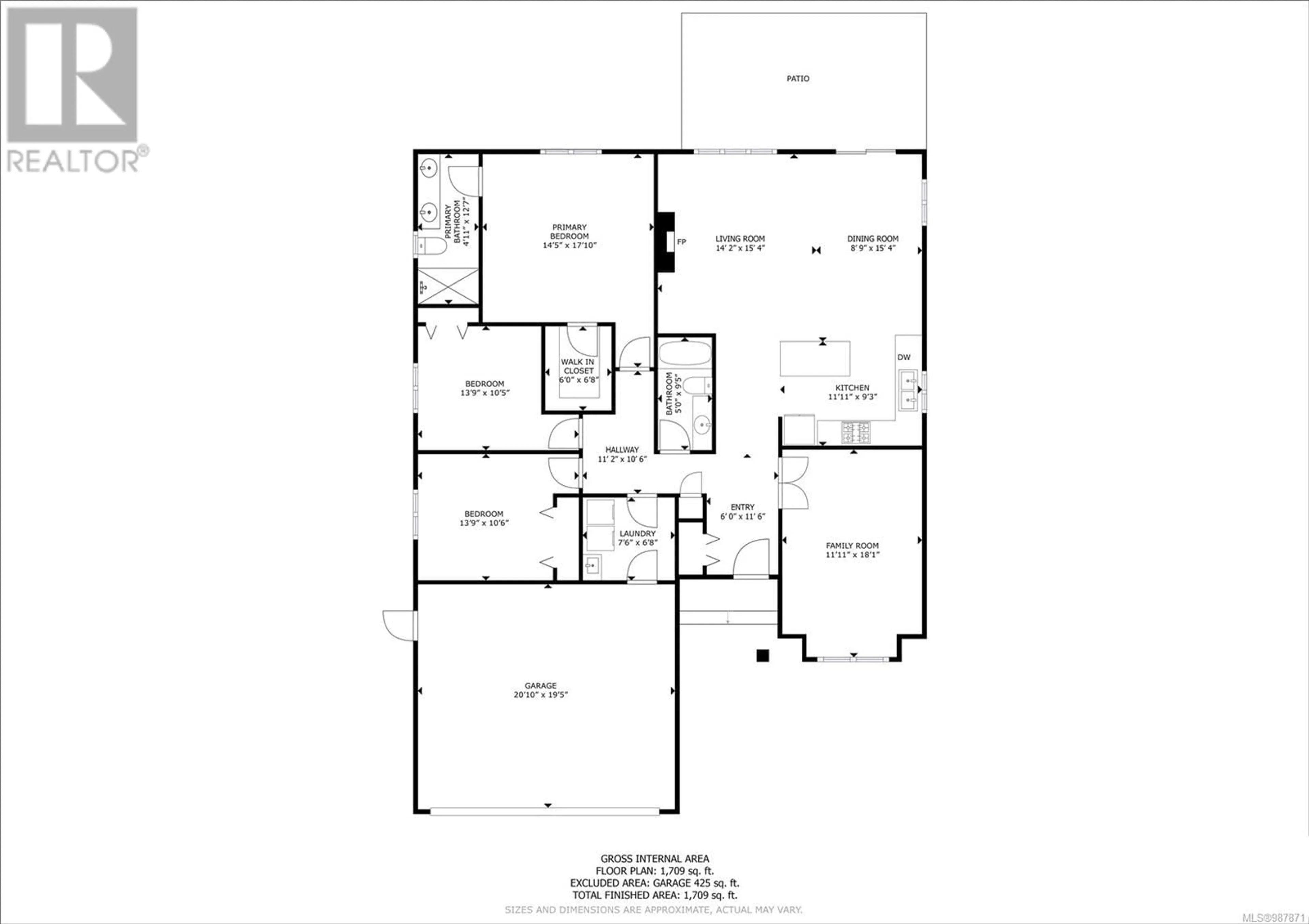 Floor plan for 719 Salmonberry St, Campbell River British Columbia V9H0G1