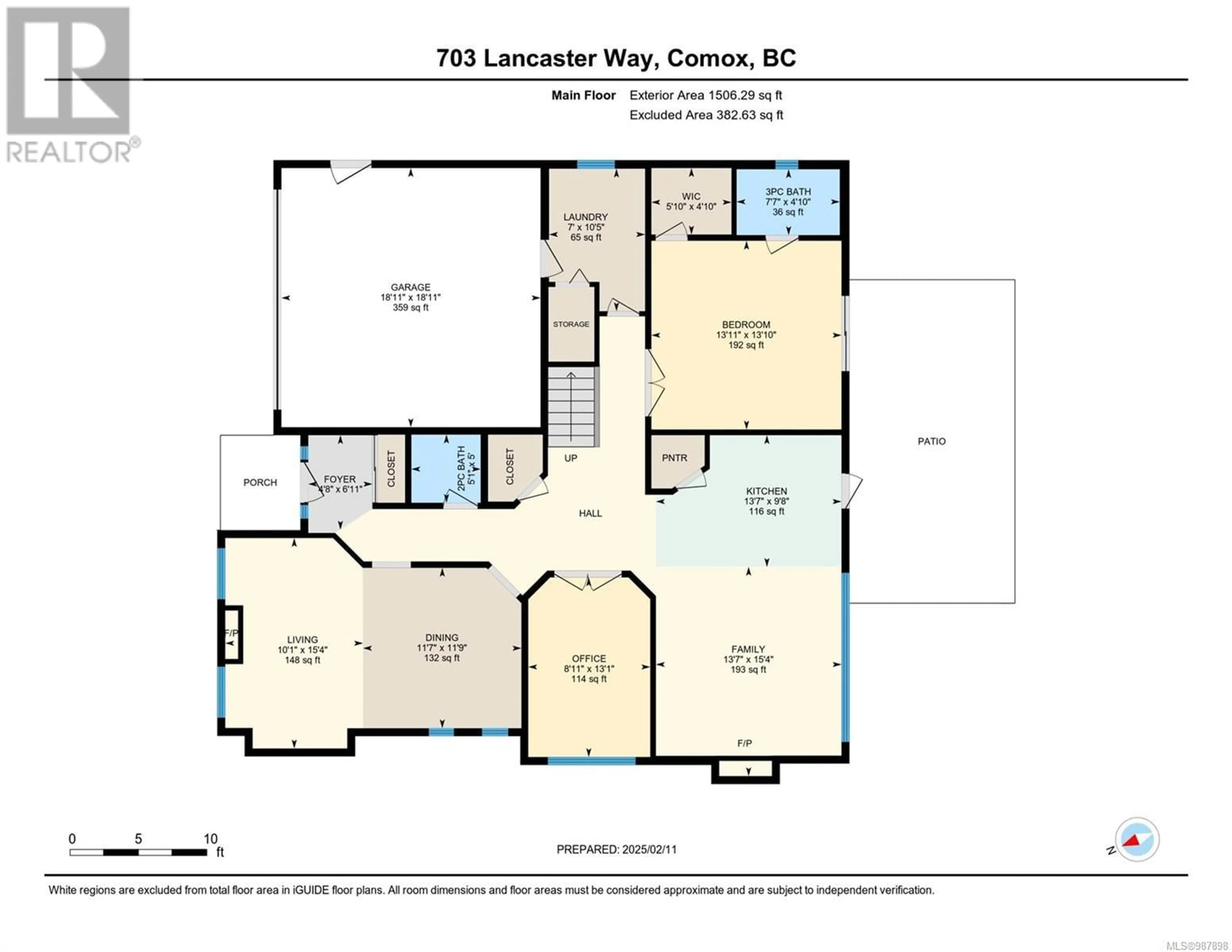 Floor plan for 703 Lancaster Way, Comox British Columbia V9M4J3