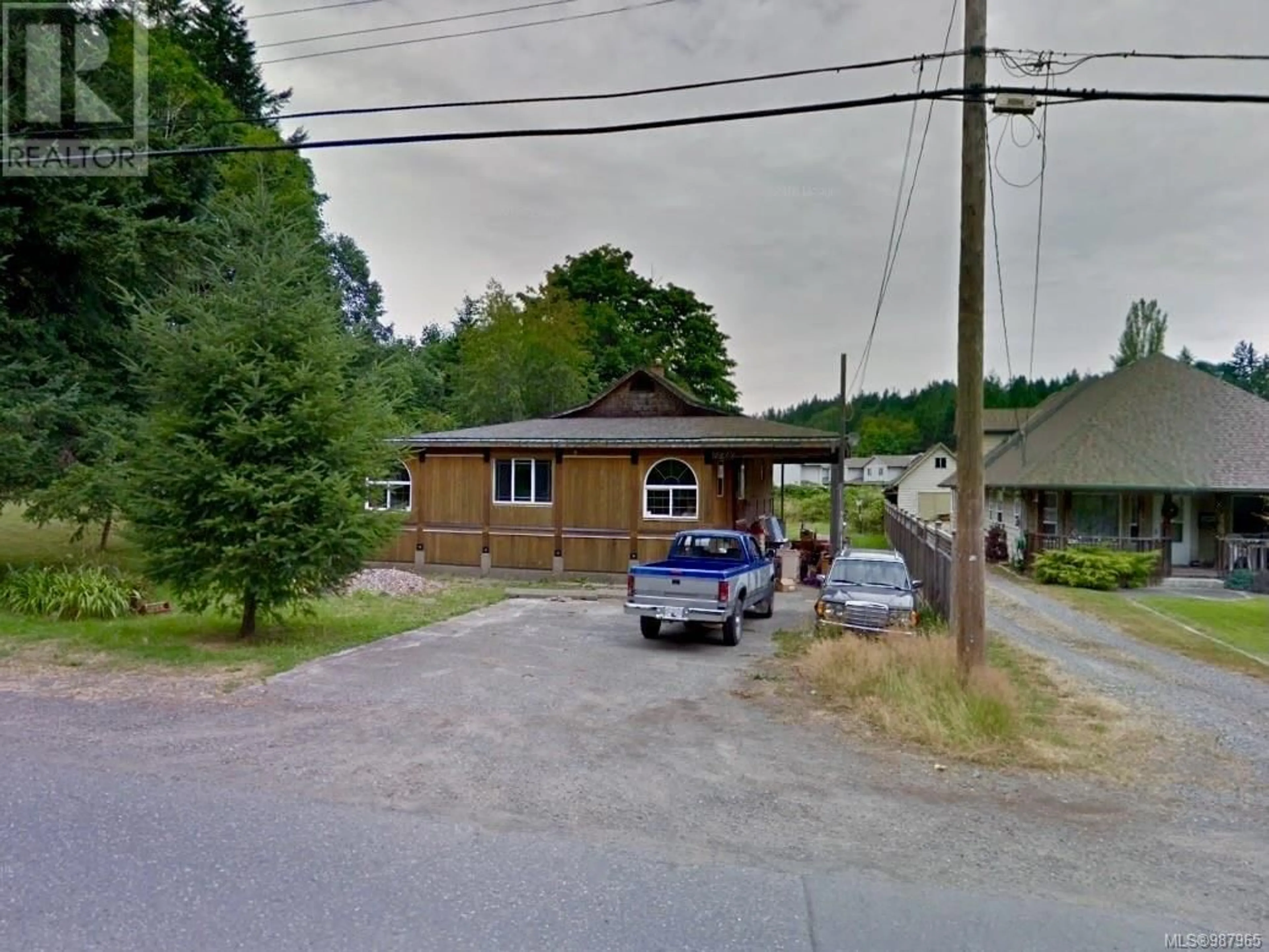 A pic from outside/outdoor area/front of a property/back of a property/a pic from drone, street for 2370 Quinsam Rd, Campbell River British Columbia V9W4T6