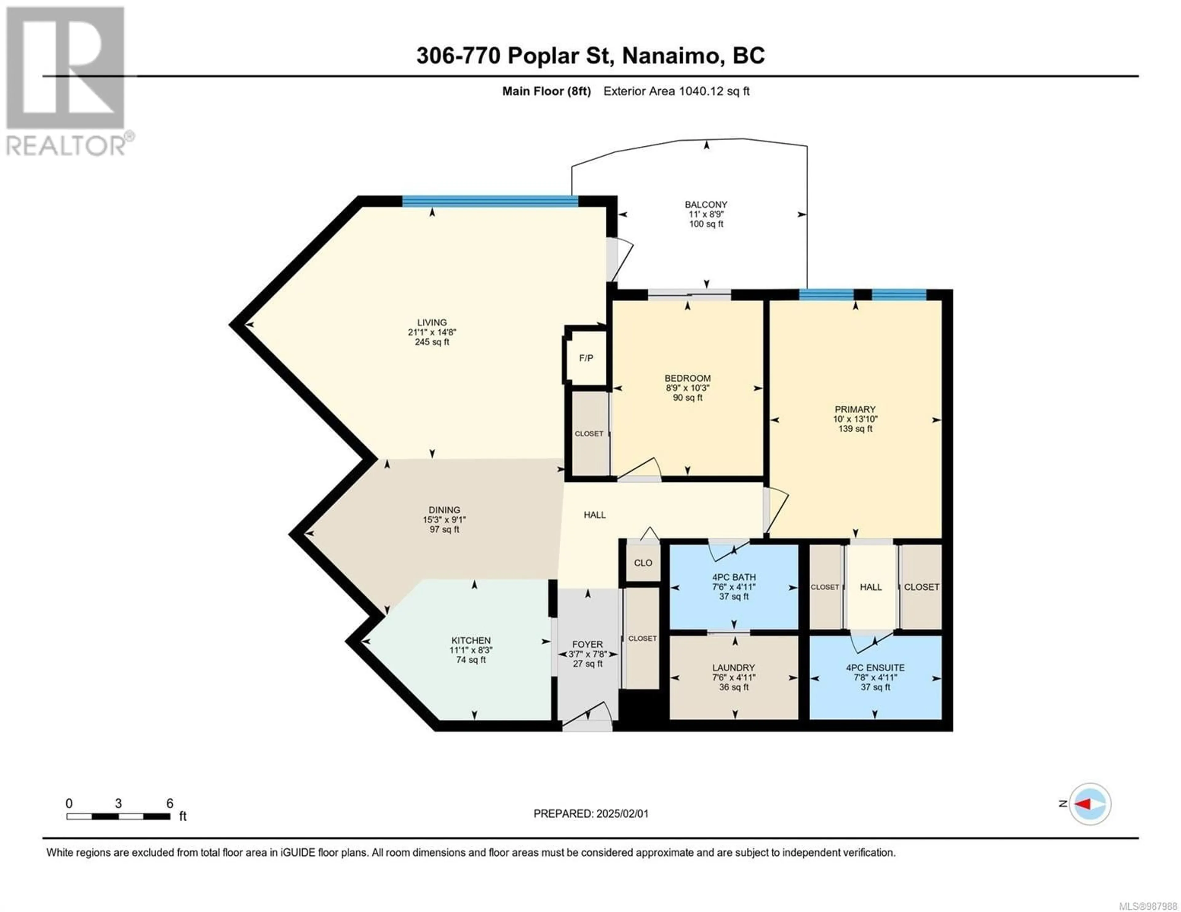 Floor plan for 306 770 Poplar St, Nanaimo British Columbia V9S2H6