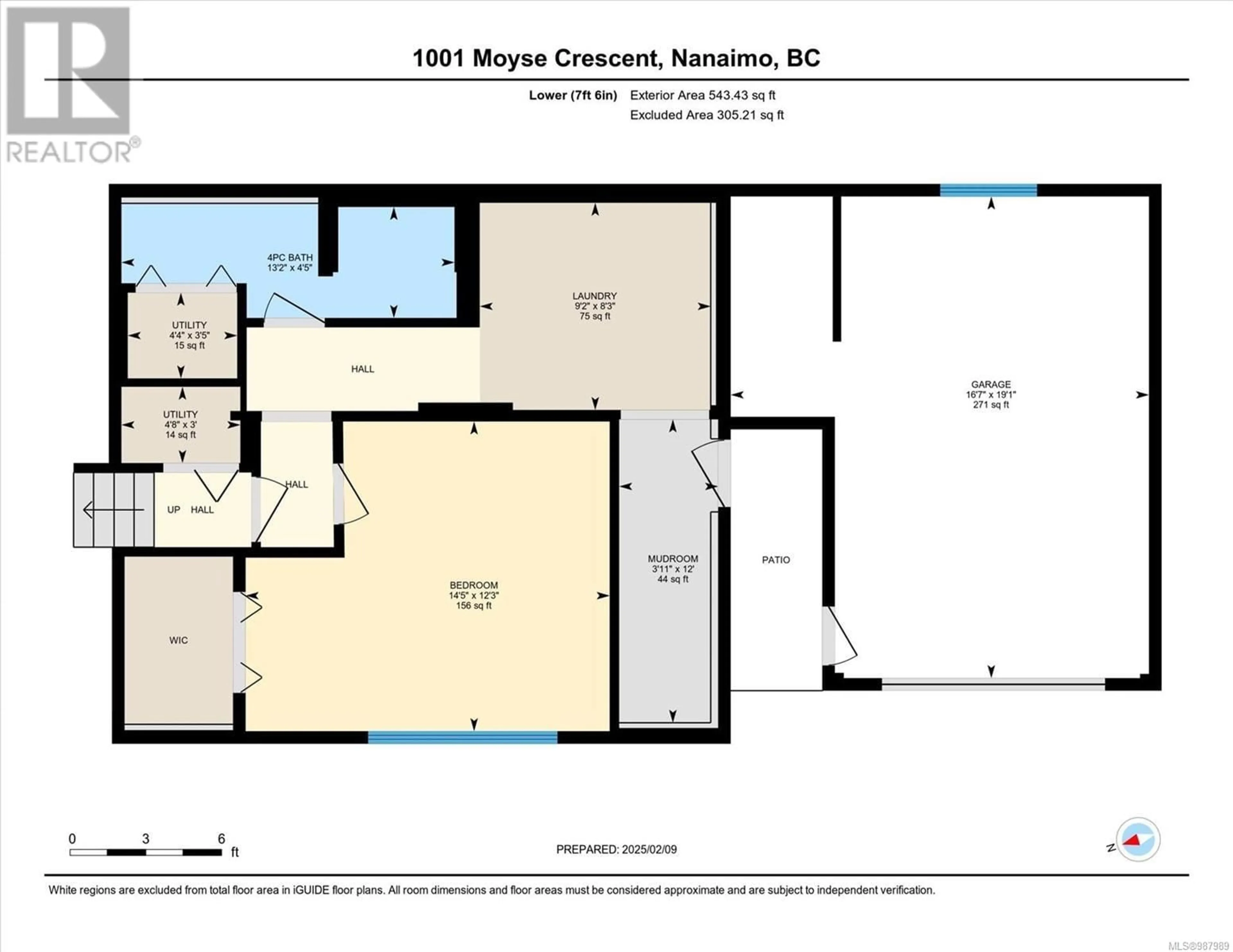 Floor plan for 1001 Moyse Cres, Nanaimo British Columbia V9S2G7