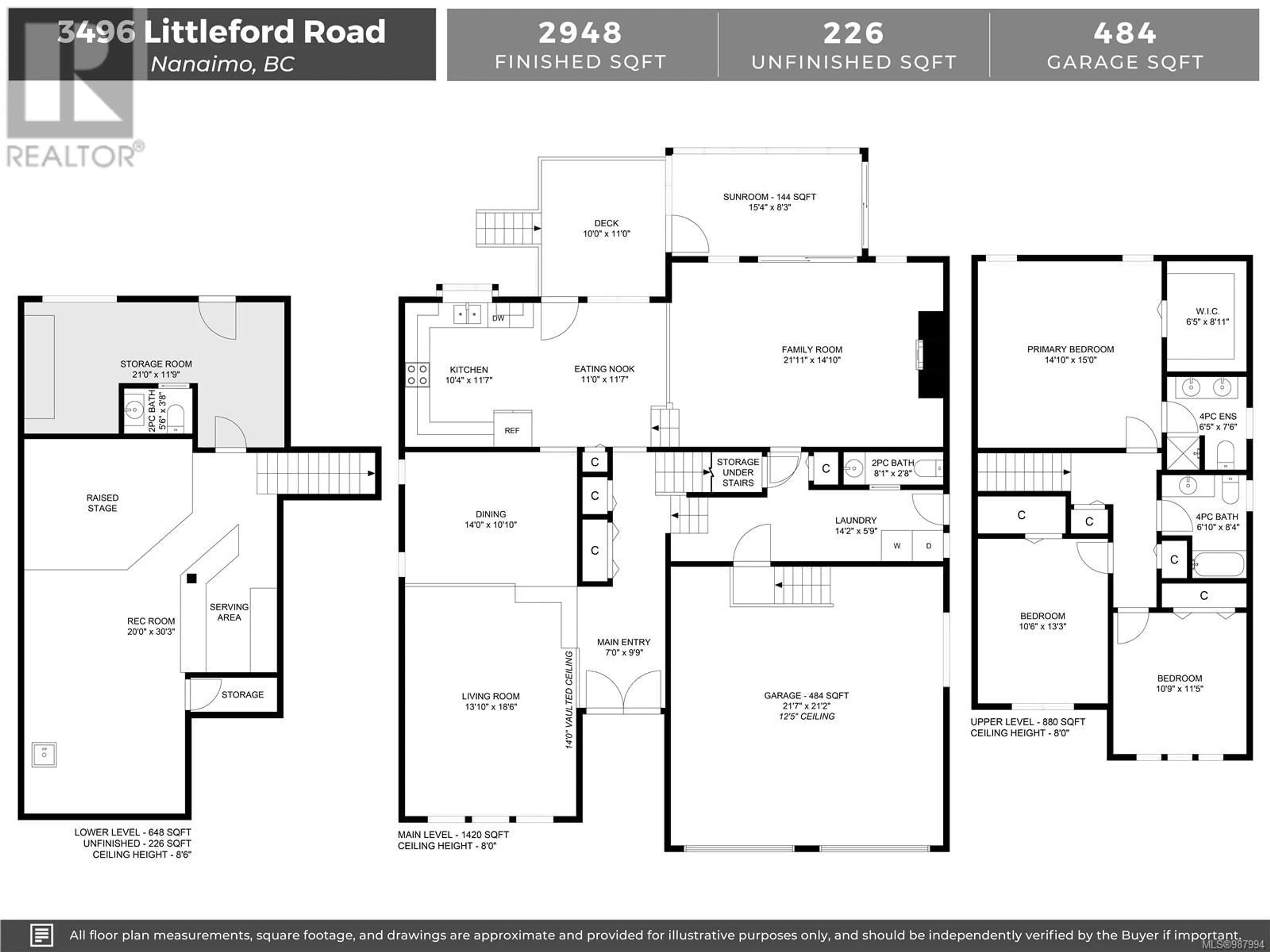 Floor plan for 3496 Littleford Rd, Nanaimo British Columbia V9T4E2