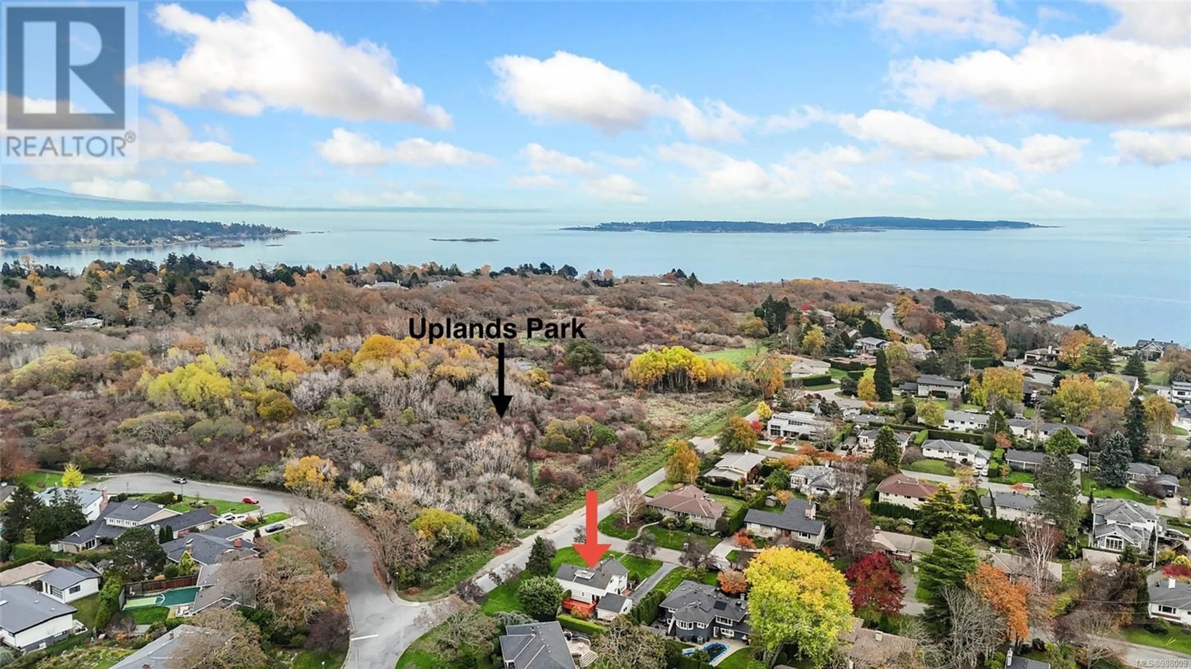 A pic from outside/outdoor area/front of a property/back of a property/a pic from drone, water/lake/river/ocean view for 2830 Dunlevy St, Oak Bay British Columbia V8R5Z5