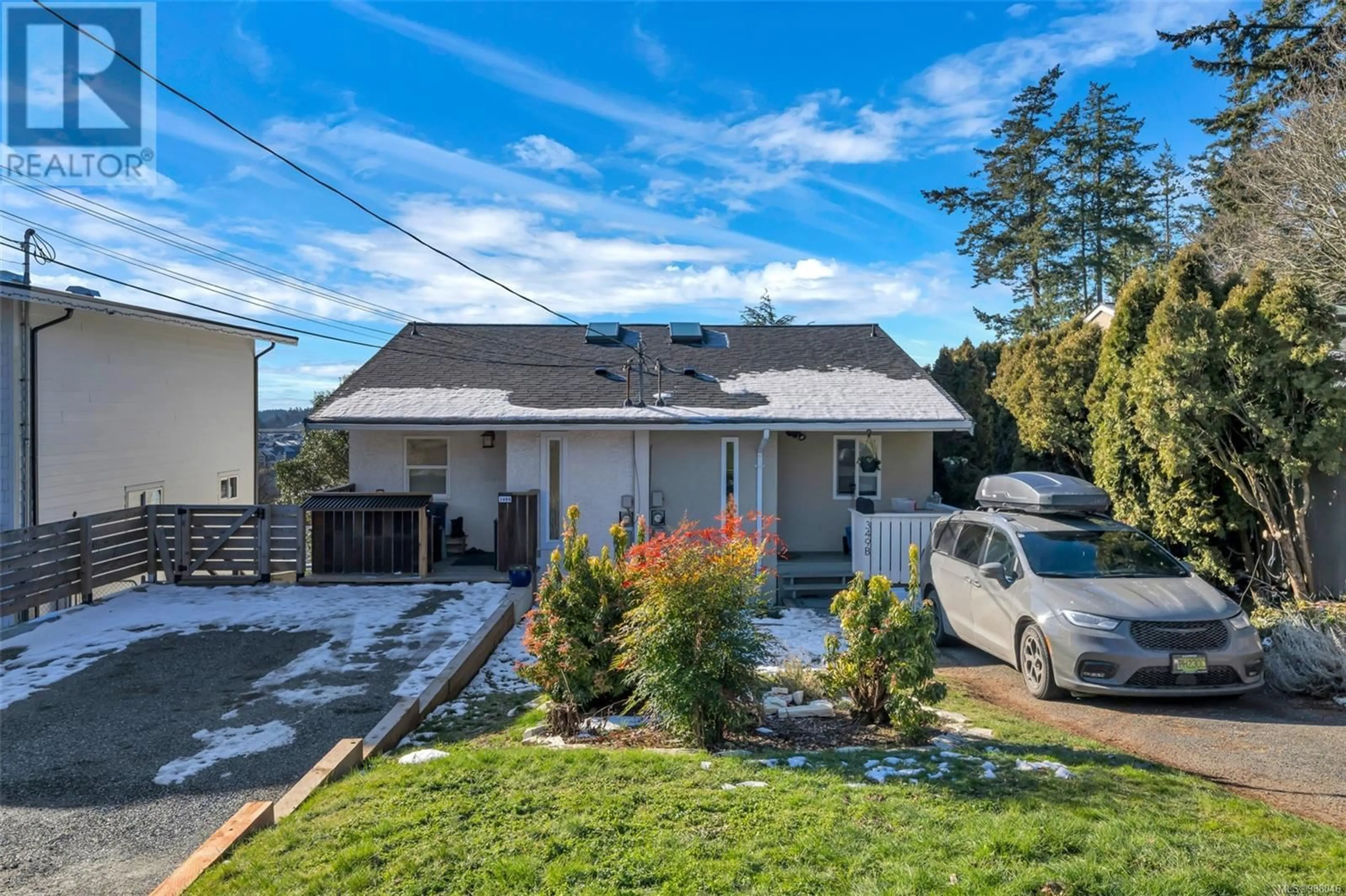 A pic from outside/outdoor area/front of a property/back of a property/a pic from drone, street for 349A Cotlow Rd, Colwood British Columbia V9C2E9