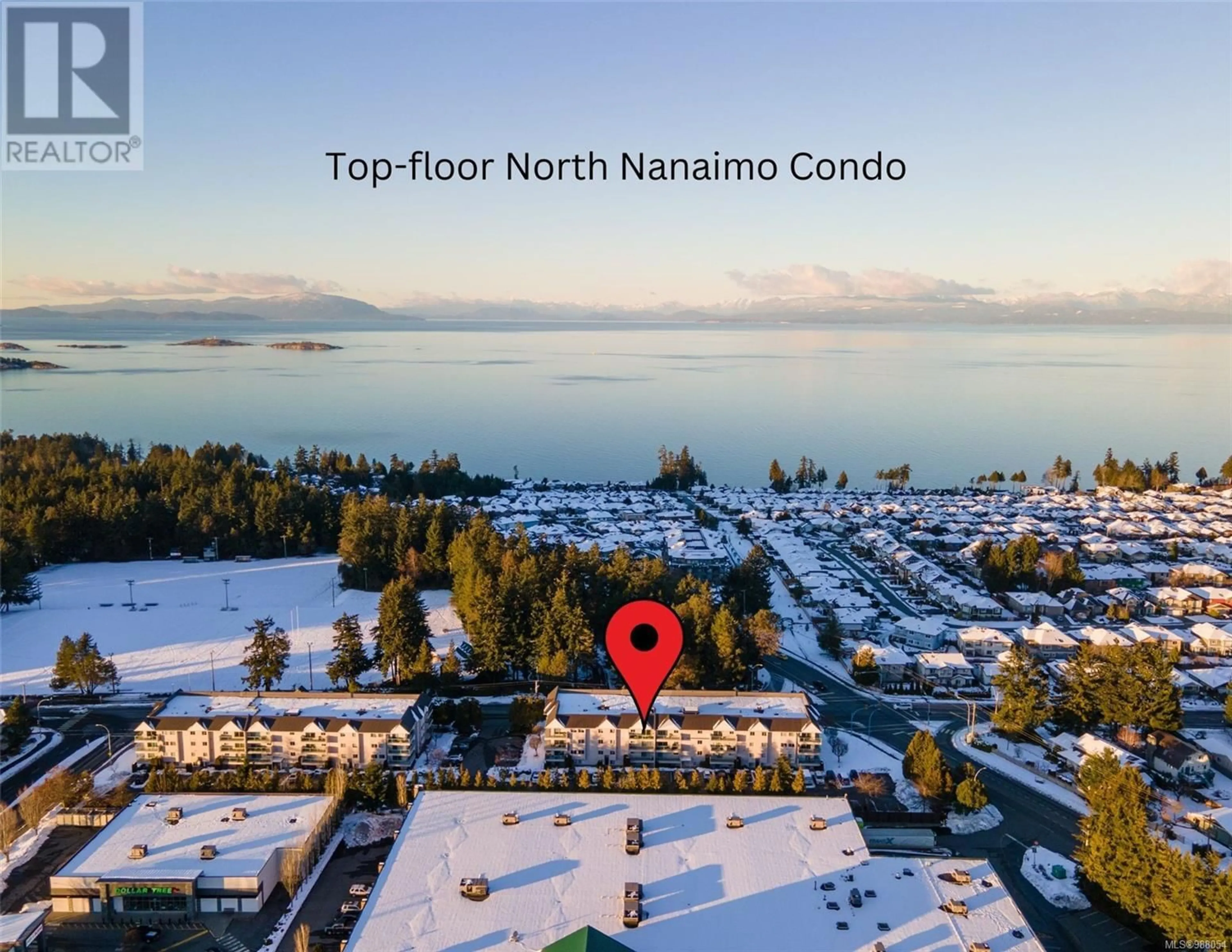 A pic from outside/outdoor area/front of a property/back of a property/a pic from drone, water/lake/river/ocean view for 424 6711 Dover Rd, Nanaimo British Columbia V9V1L9