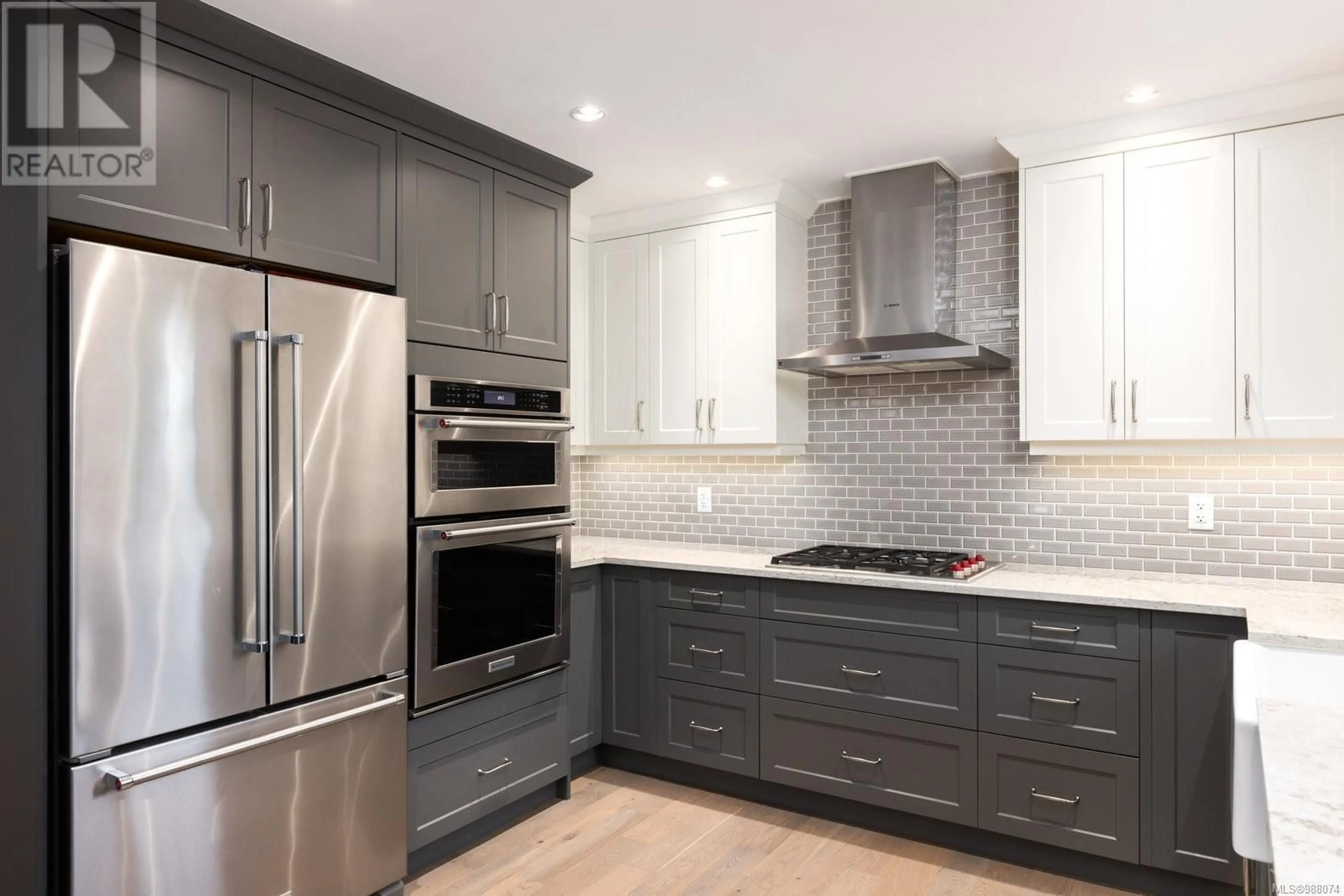 Contemporary kitchen, ceramic/tile floor for 1936 Llewellyn Pl, North Saanich British Columbia V8L1G5