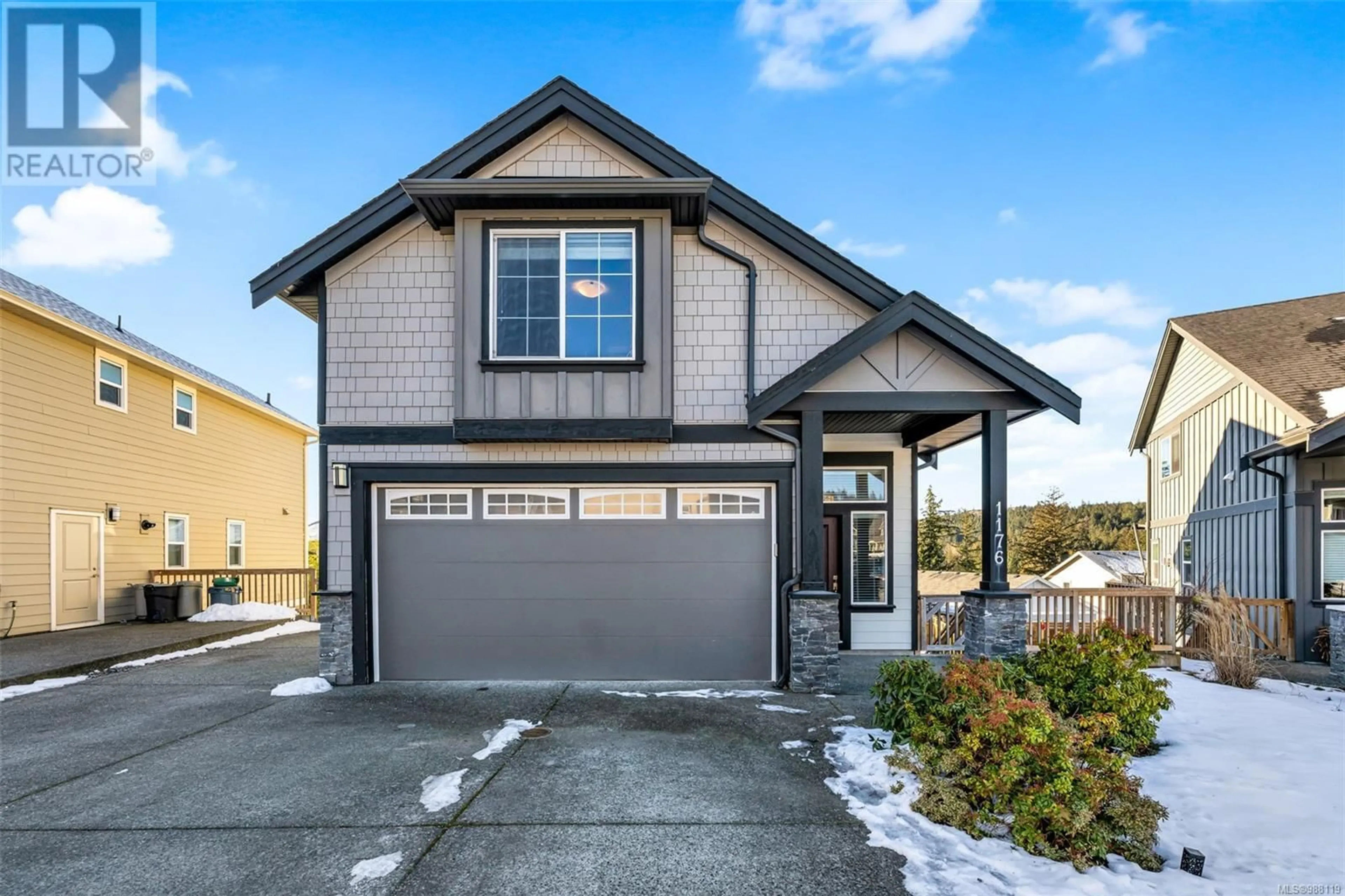 Home with vinyl exterior material, street for 1176 Smokehouse Cres, Langford British Columbia V9C0N5