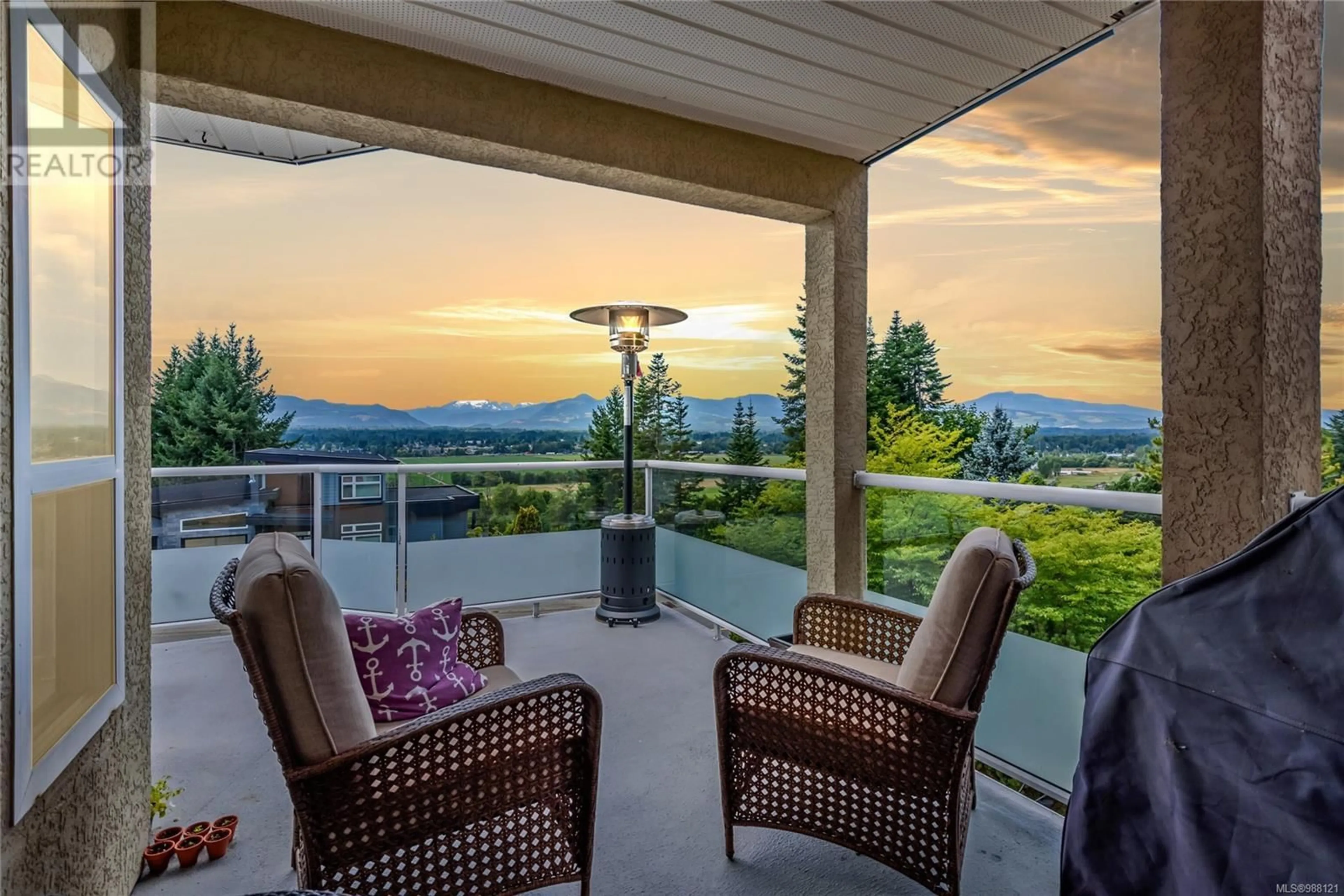 Patio, mountain view for 1418 Valley View Dr, Courtenay British Columbia V9N8T3