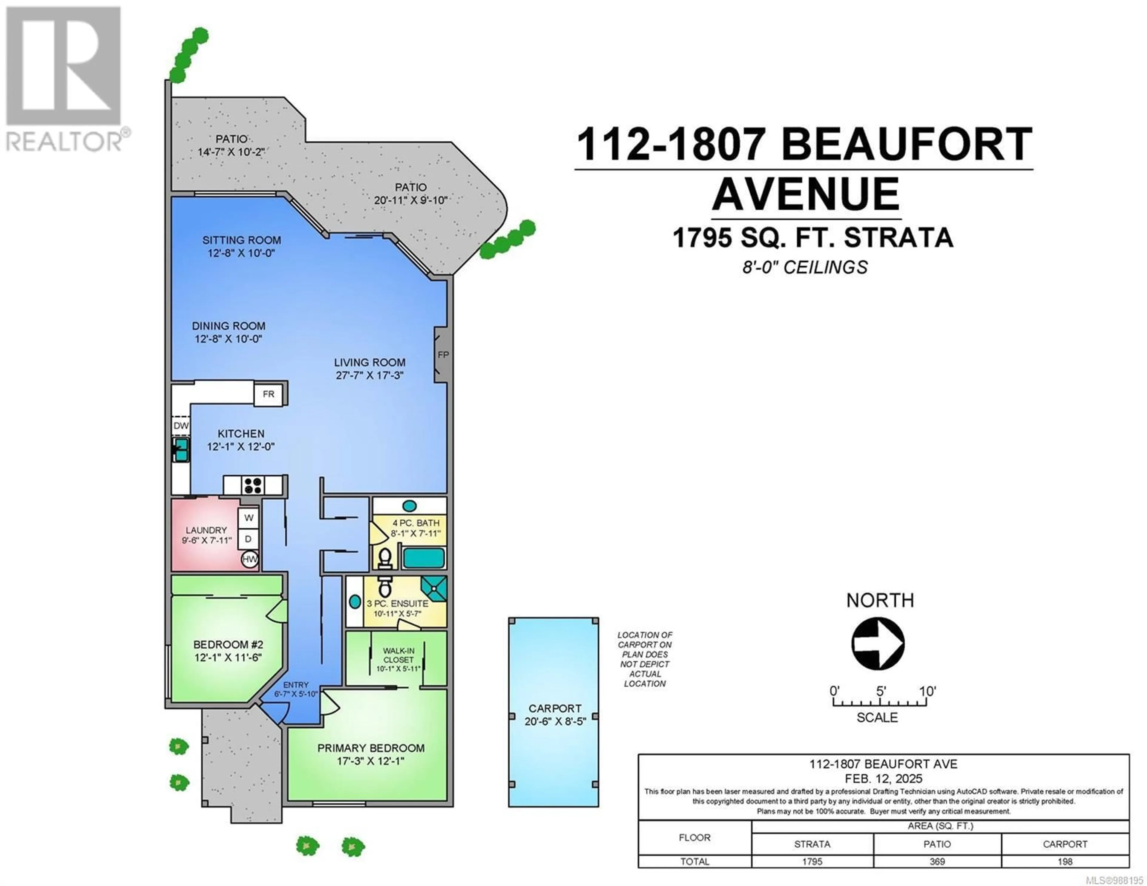 Floor plan for 112 1807 Beaufort Ave, Comox British Columbia V9M1R9