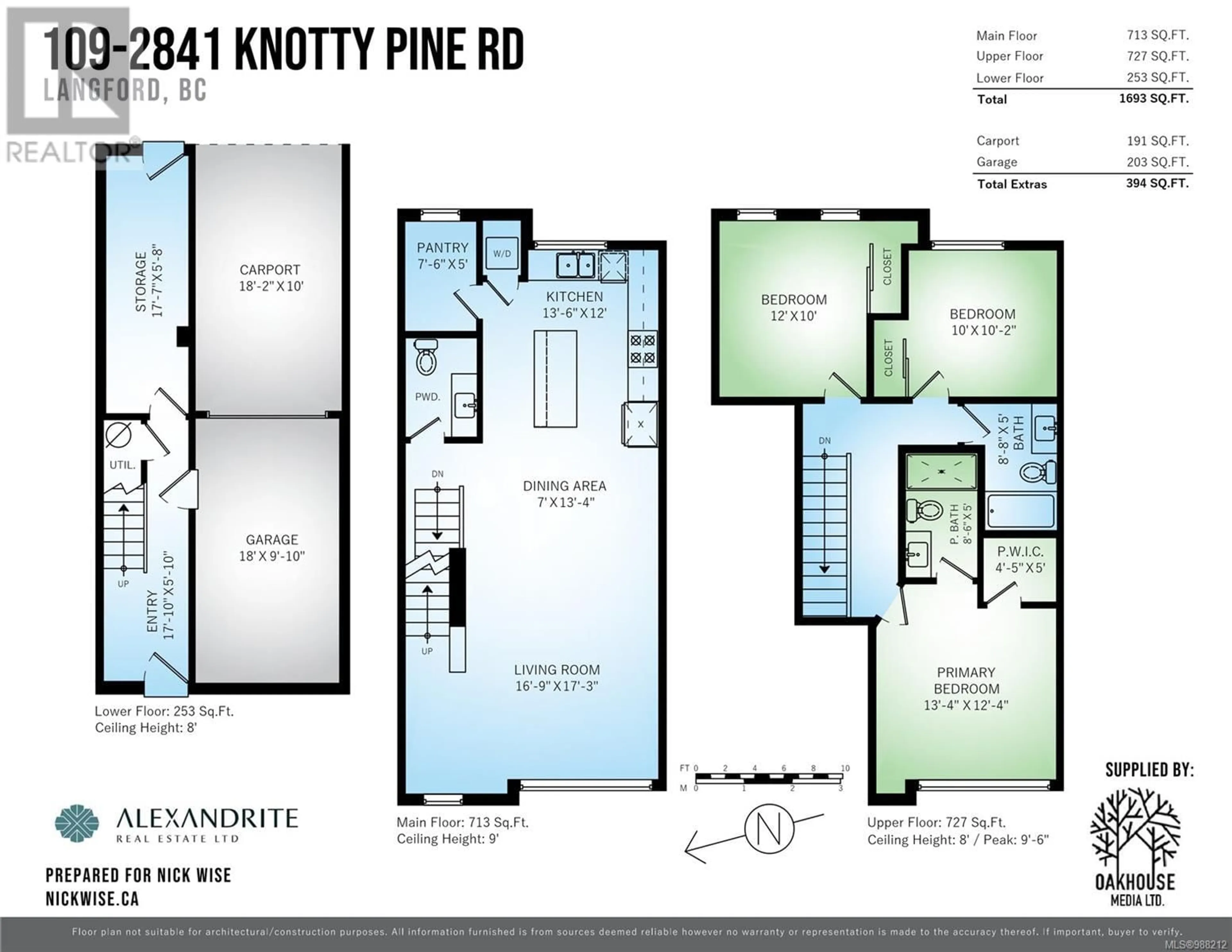 Floor plan for 109 2841 Knotty Pine Rd, Langford British Columbia V9B3Z2