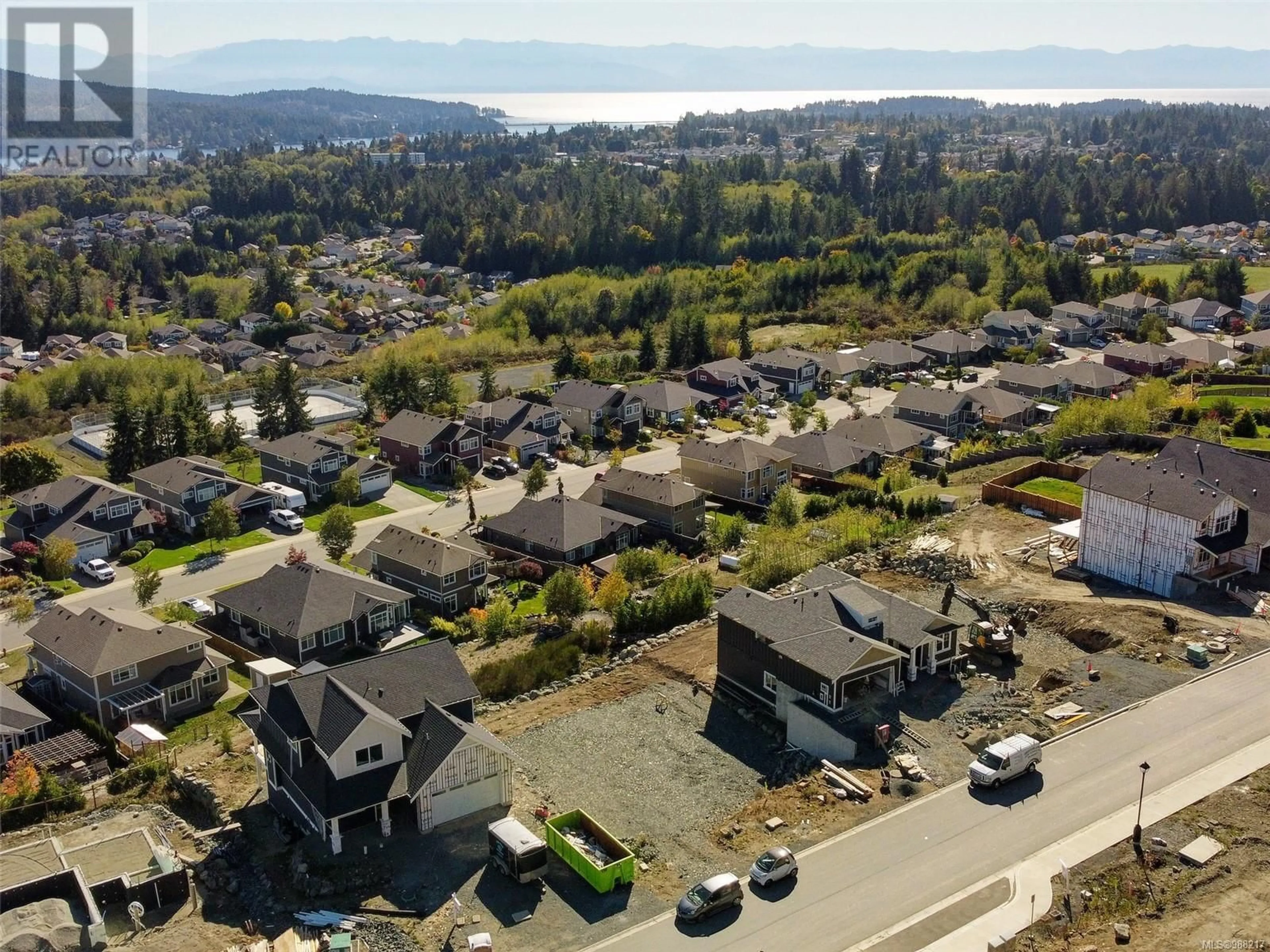 A pic from outside/outdoor area/front of a property/back of a property/a pic from drone, water/lake/river/ocean view for 2585 Nickson Way, Sooke British Columbia V9Z1P8